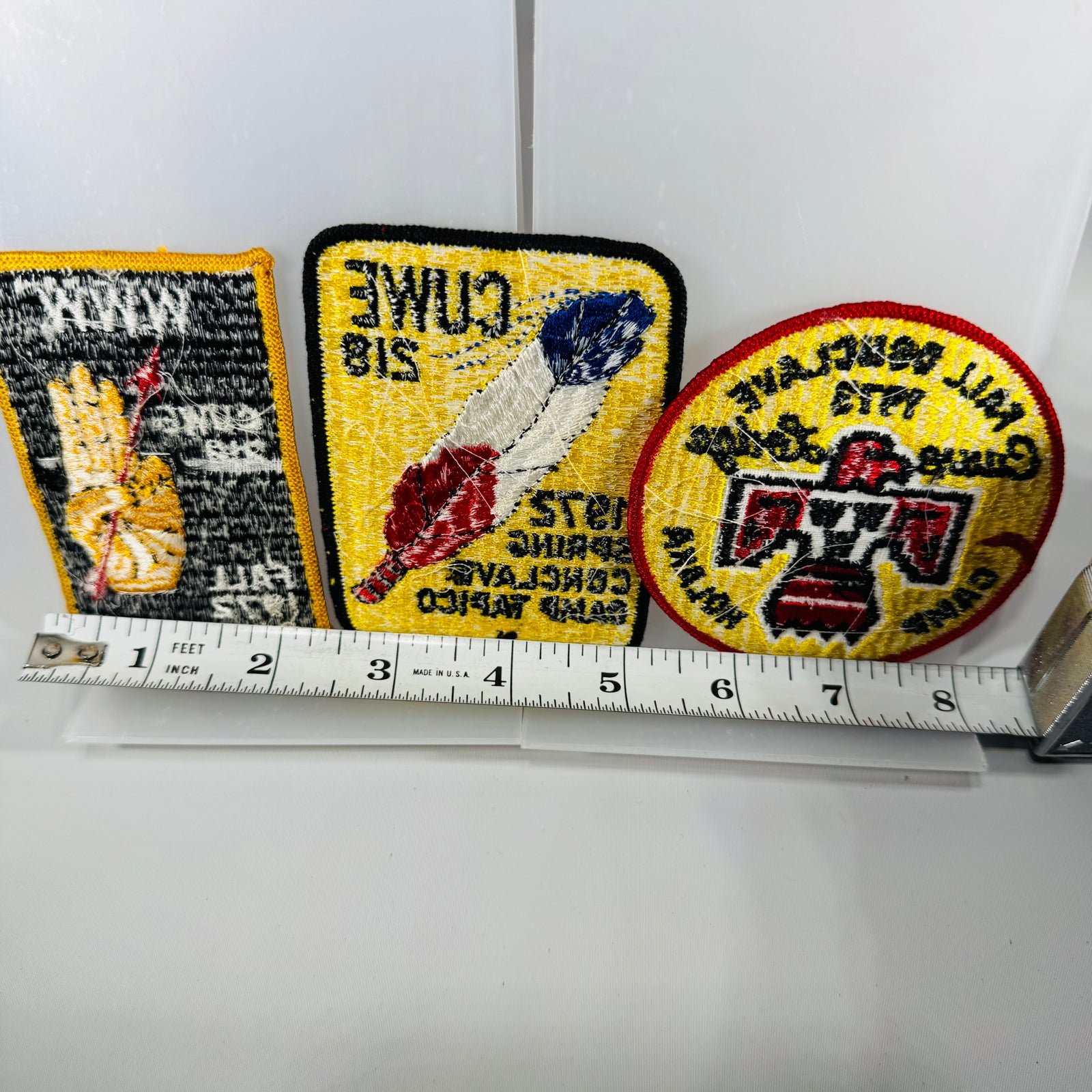 Vintage CUWE 218 Conclave Patch Lot (3) – 1972 Spring & Fall + 1973 Fall Conclave Cuivre Lodge Camp Holaka