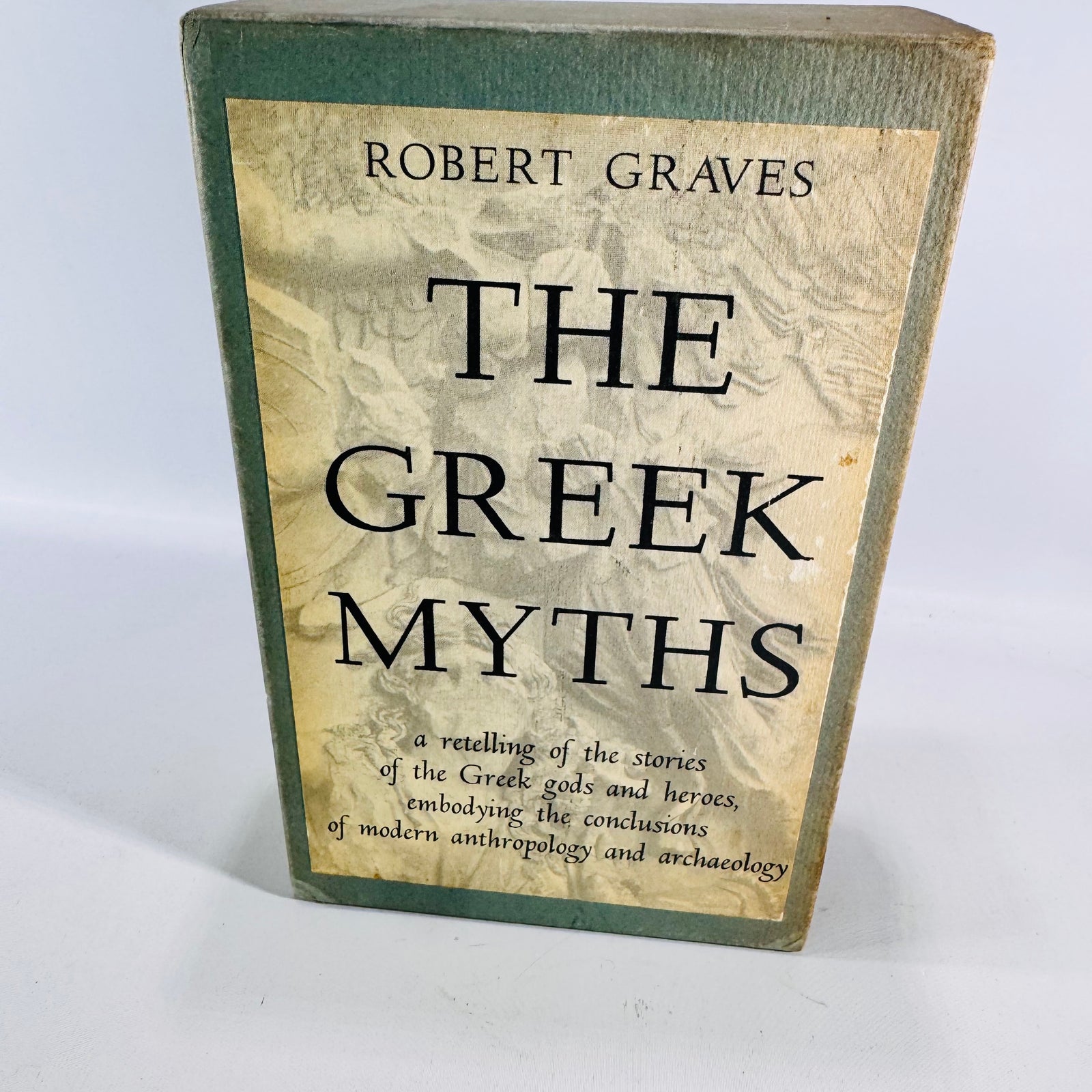 1957 The Greek Myths by Robert Graves Two Volume Hardcover Set with Slipcase and Foldout Map
