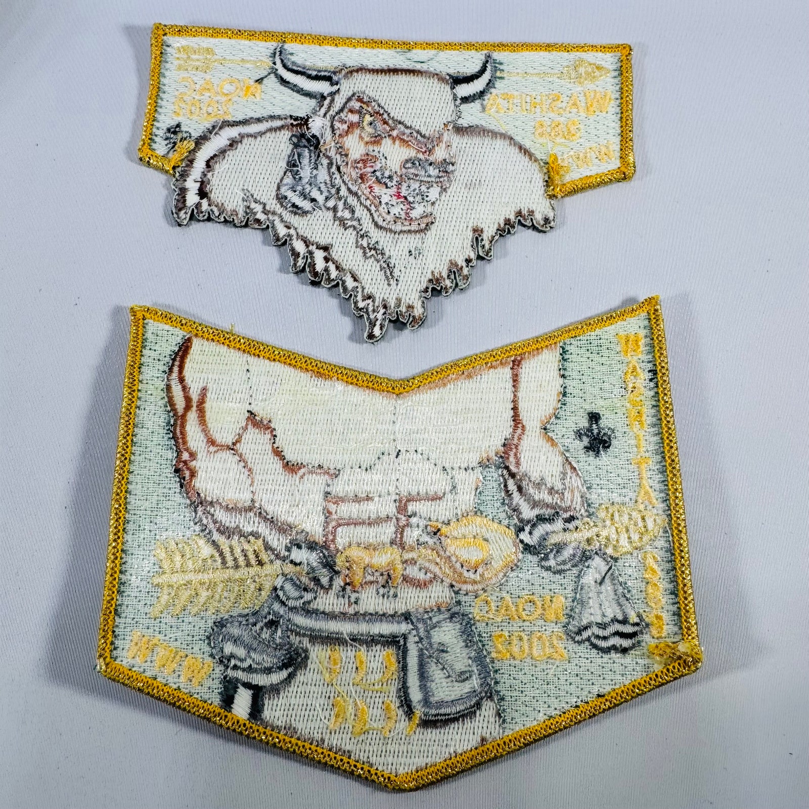 Washita Lodge 288 OA Patch Set – NOAC 2002 (WWV) Buffalo Dangle + Lodge Flap (2-Piece)