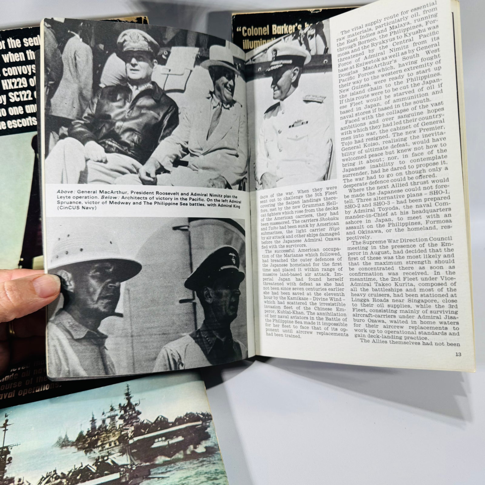 Vintage WWII Book Lot (4) Ballantine Illustrated History — U-Boat, Pearl Harbor, Aircraft Carrier, Leyte Gulf