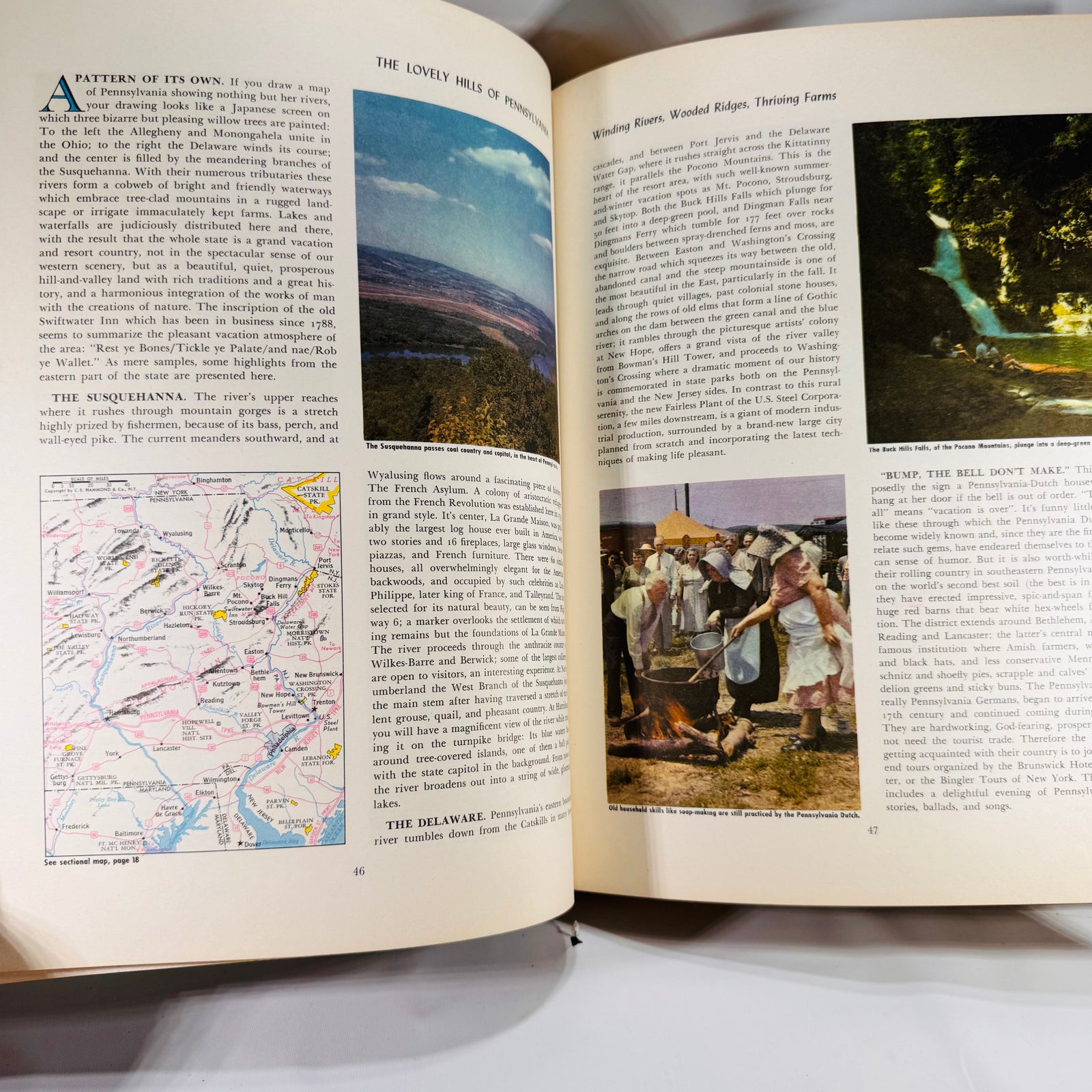 Hammond’s Travel Encyclopedia of America – Classics Edition (1957) Large Vintage Atlas