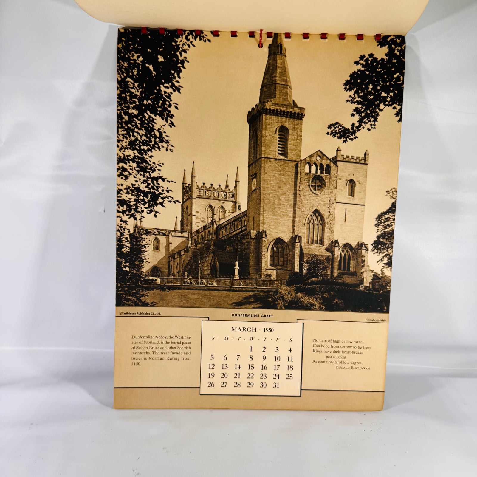 Bonnie Scotland Calendar 1950 Vintage Wall Calendar | Wilkinson Publishing Co.