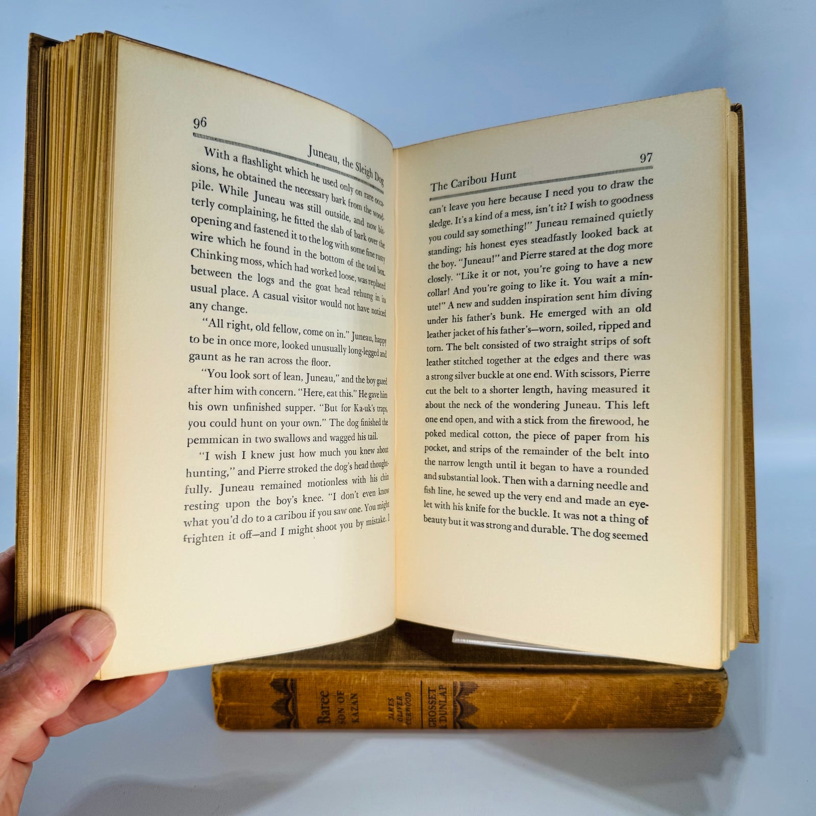Vintage Animal Adventure Fiction Hardcover Bundle — Baree: Son of Kazan + Juneau: The Sleigh Dog (1917/1942) — Curwood & Lathrop | Illustrated Dog Stories, Vintage Animal Adventure Fiction