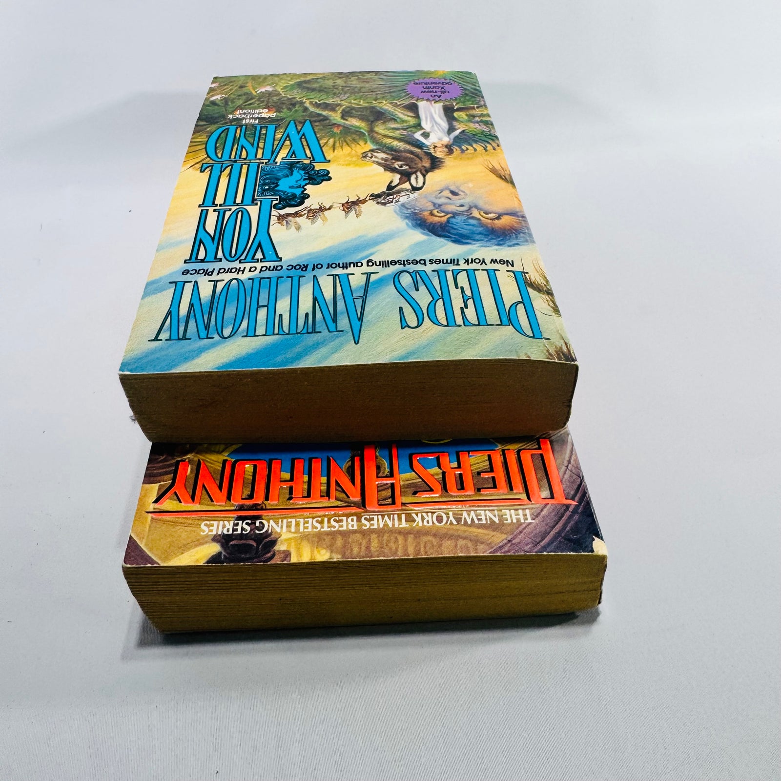 Piers Anthony Xanth Book Bundle Yon Ill Wind & The Color of Her Panties Paperbacks