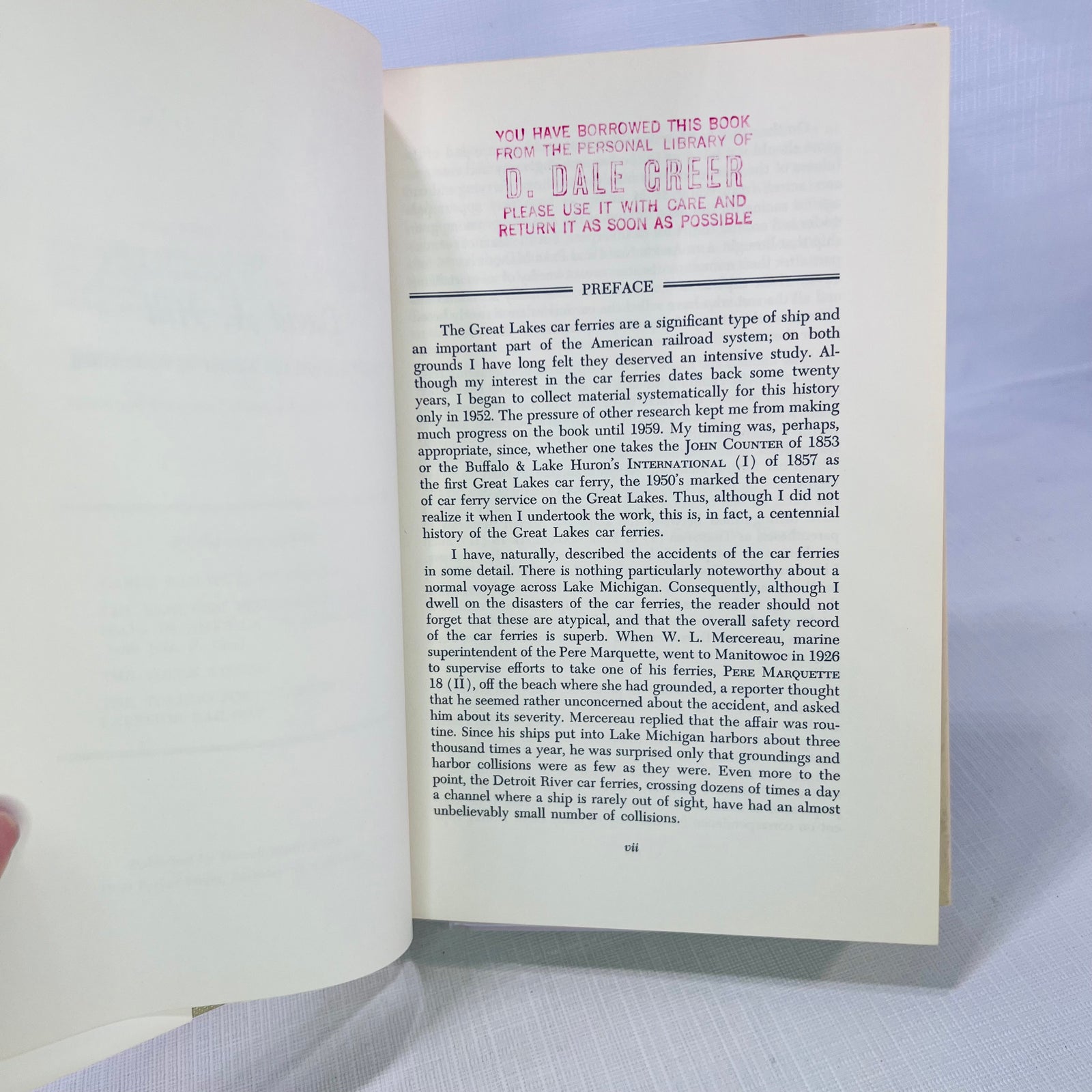The Great Lake Car Ferries by George W. Hilton 1962 Howell-North