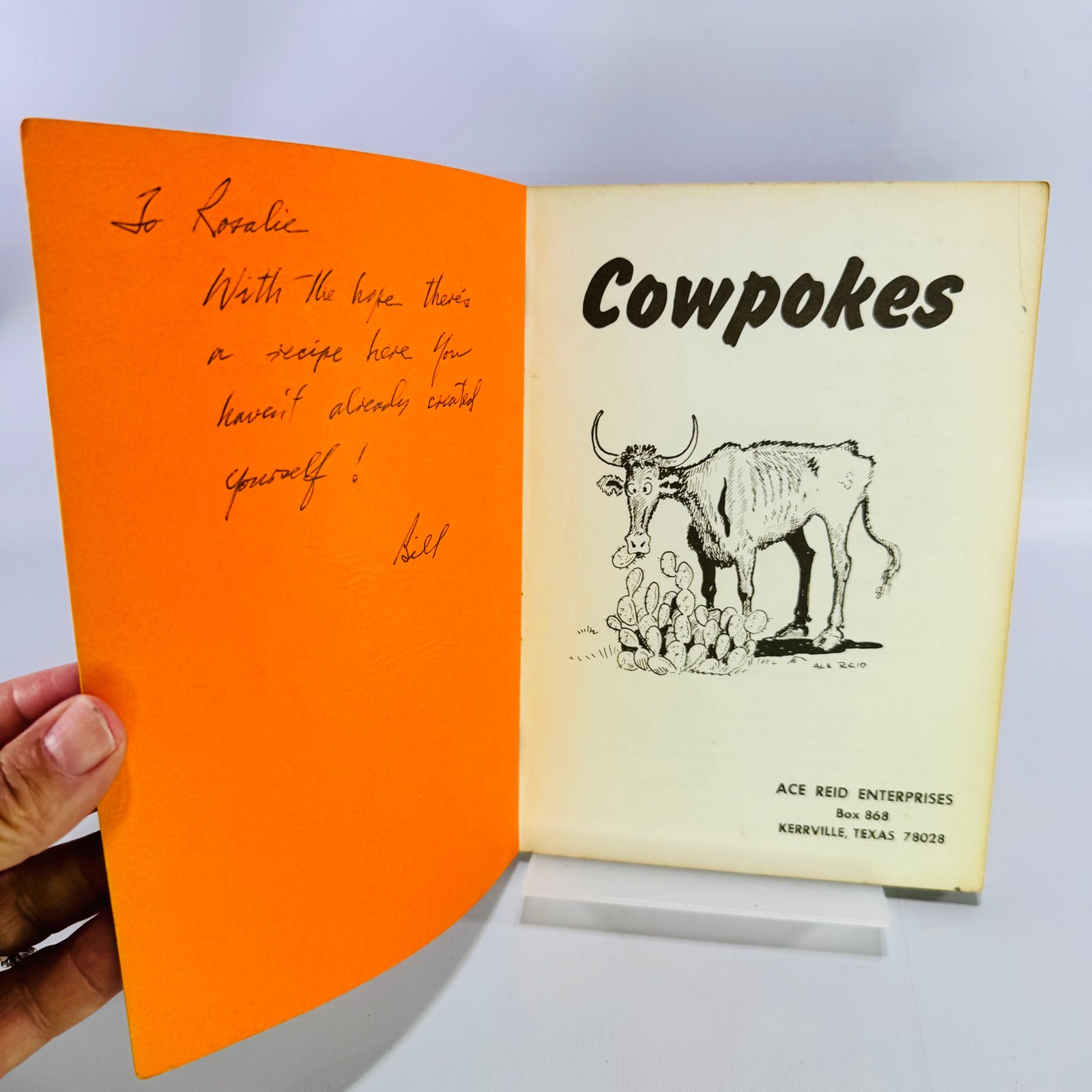 Vintage Ace Reid's Cowpokes Cookbook and Cartoons 1969 Seventh Printing Cowboy Recipes Western Humor Book
