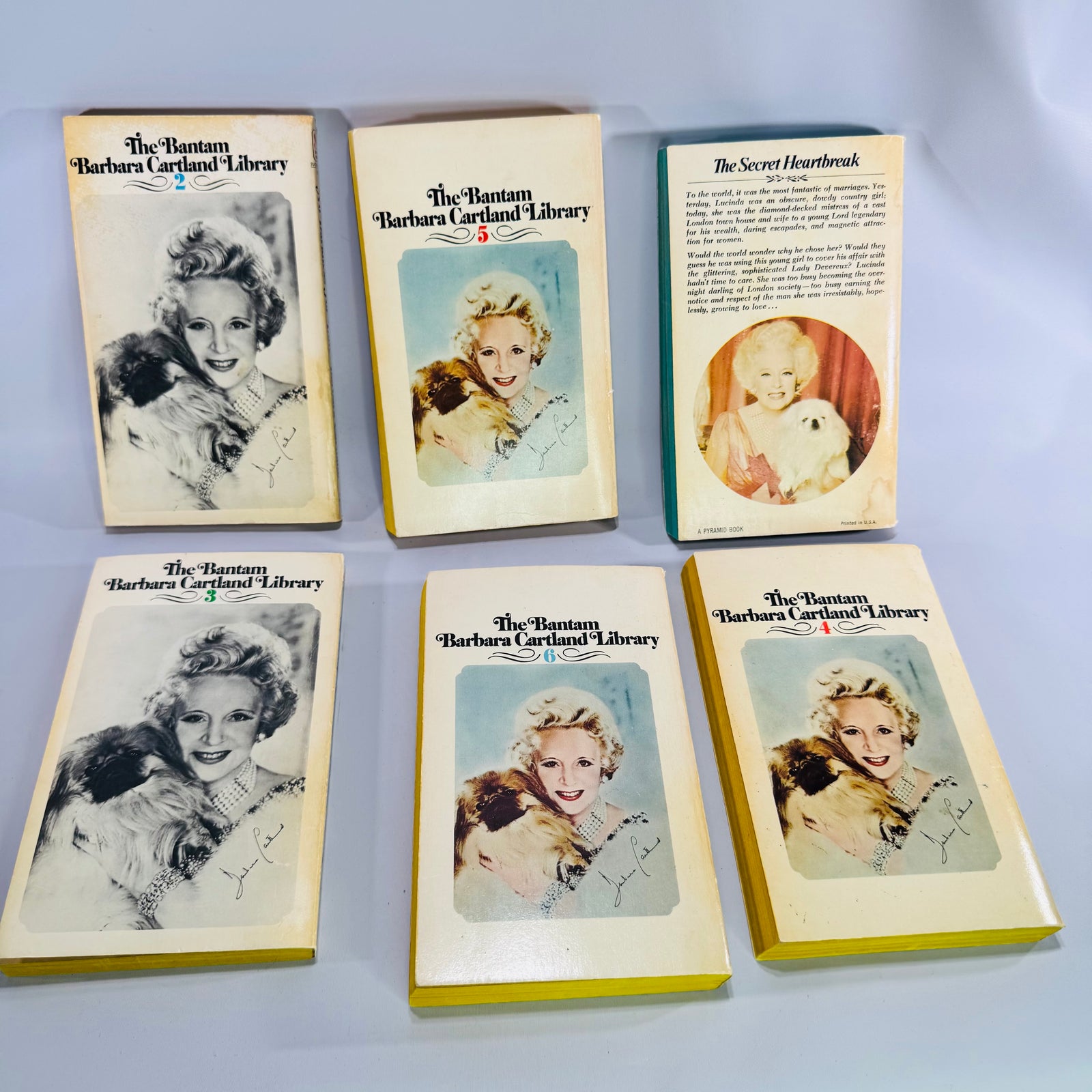 Barbara Cartland Vintage Paperback Book Bundle of 6 Romance Novels Pyramid & Bantam 1964–1974