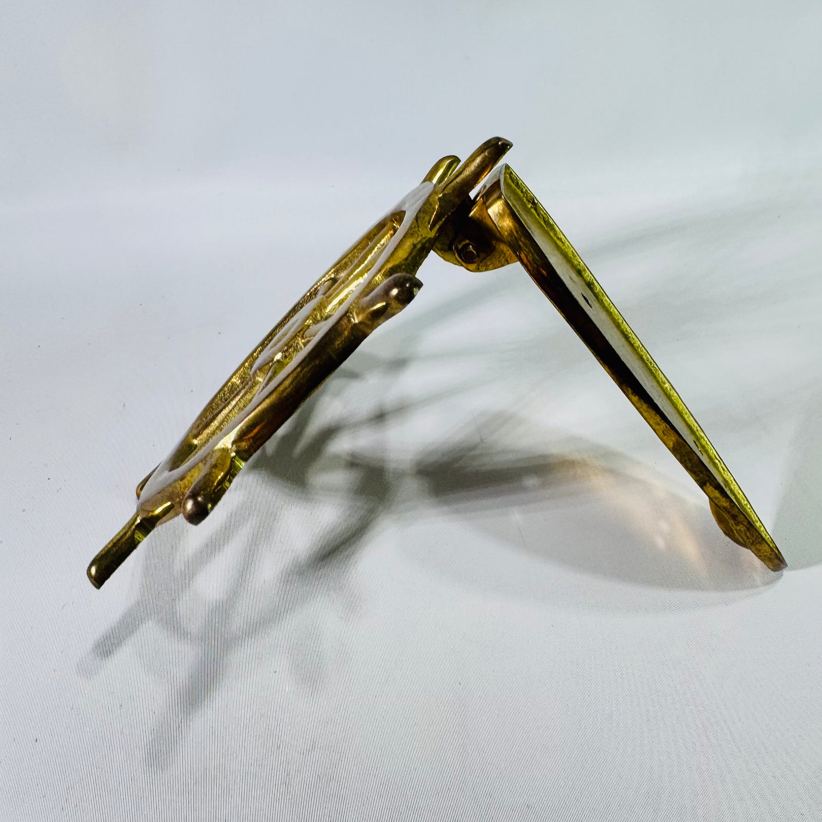 Vintage Solid Brass Ship Wheel Door Knocker Nautical Captain's Wheel Coastal Maritime Entry Hardware
