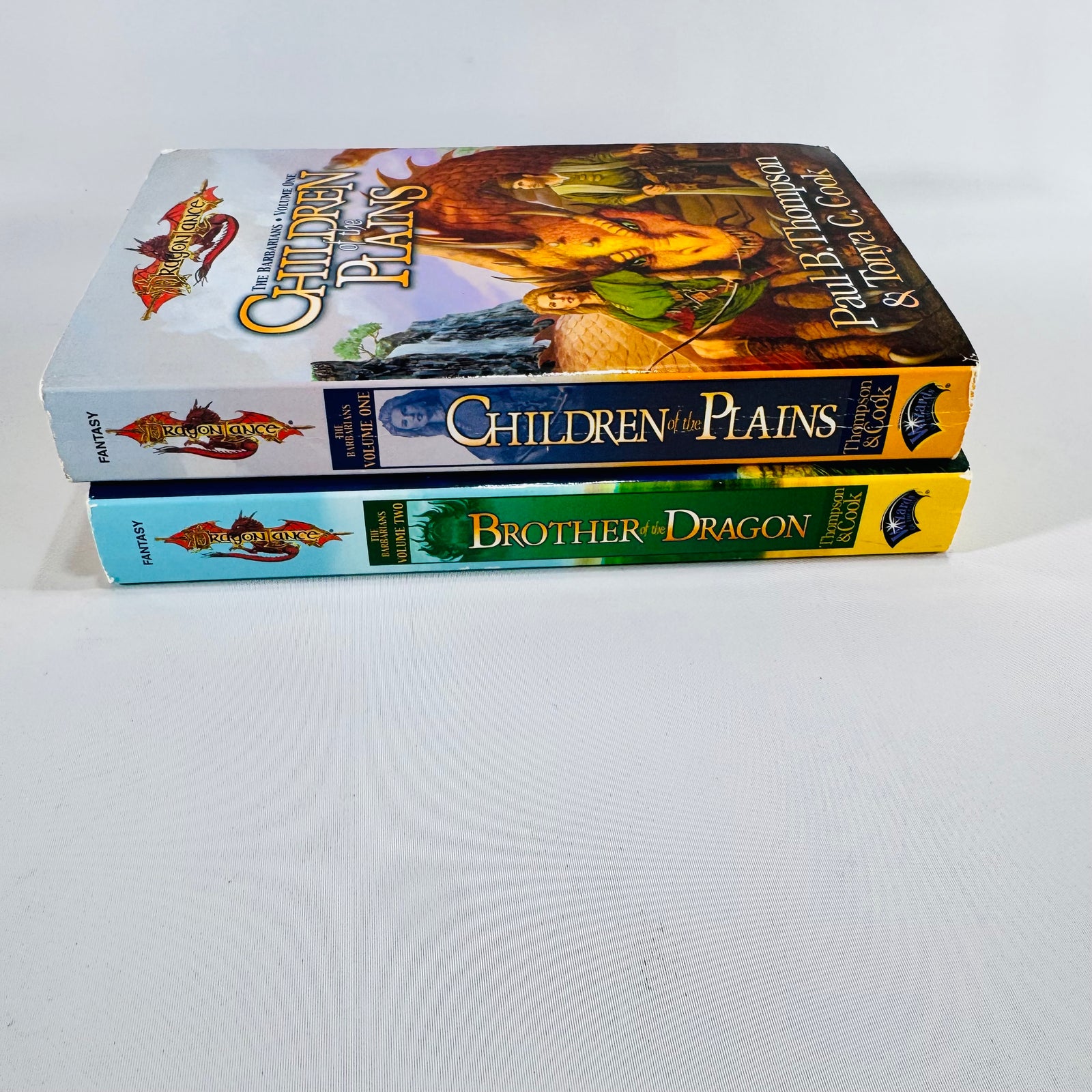 Dragonlance Barbarians Books Bundle Vol 1 & 2 Children of the Plains Brother of the Dragon WOTC Paperbacks