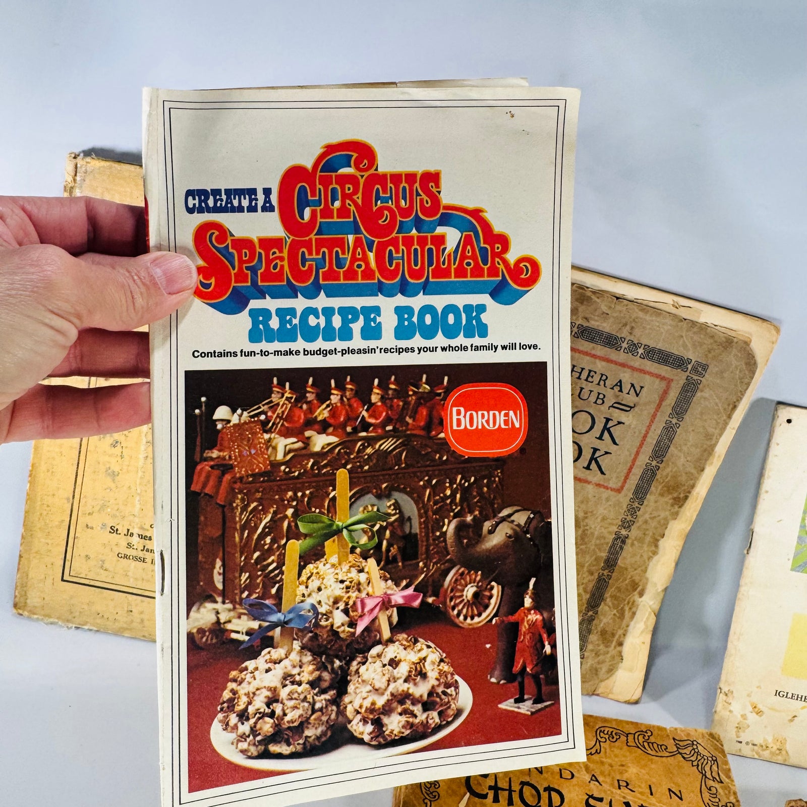 Vintage Cookbooks Bundle — Community + Brand Recipe Books (1925–1976) — Lutheran Club 1925 + Mandarin Chop Suey 1928 + Rumford 1939 | Ephemera Lot, Vintage Cookbooks