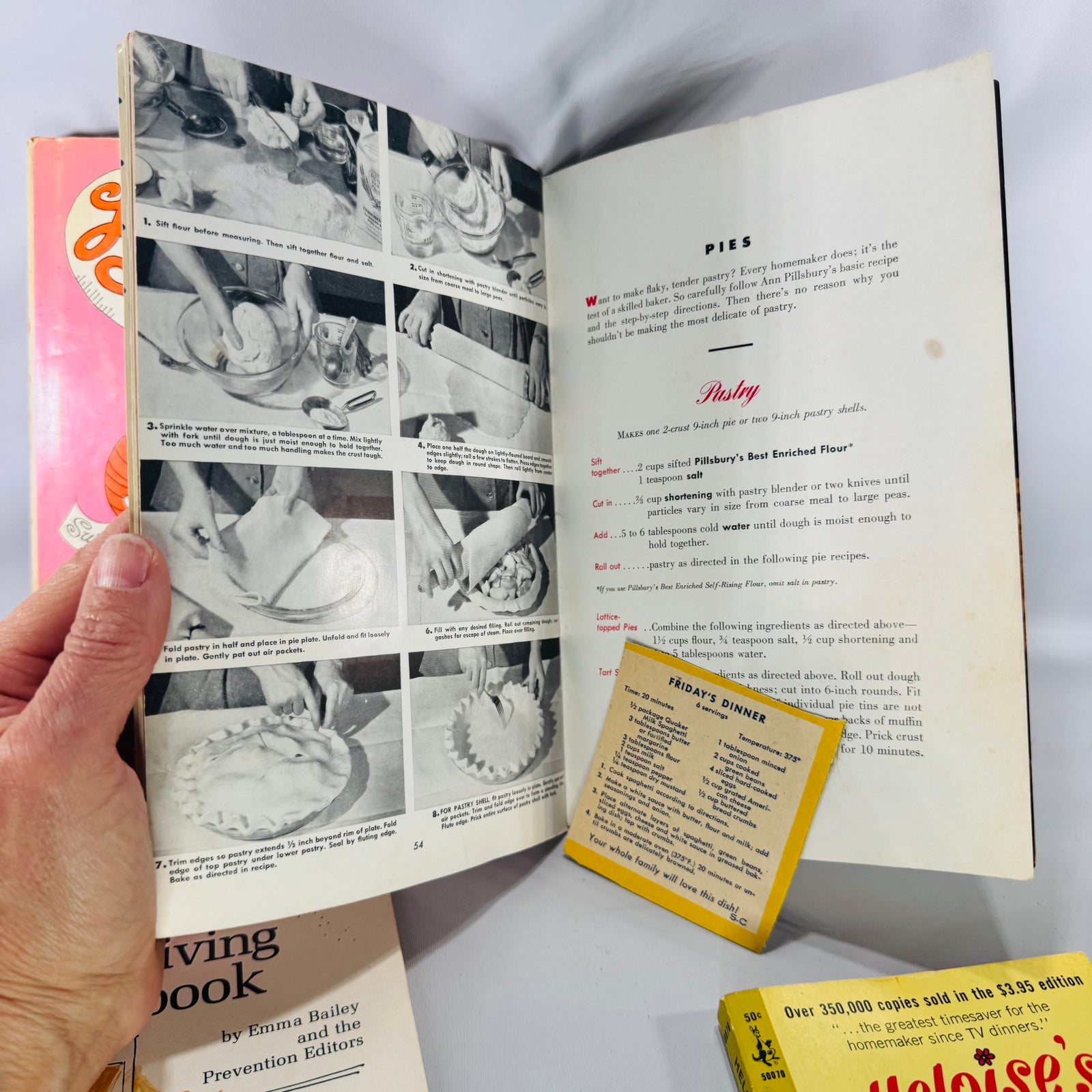 Vintage Cookbook Bundle (4 Books) — Heloise, Pillsbury, Prevention, Jani Gardner (1960s–1980) | Baking + Homemaking, Vintage Cookbooks