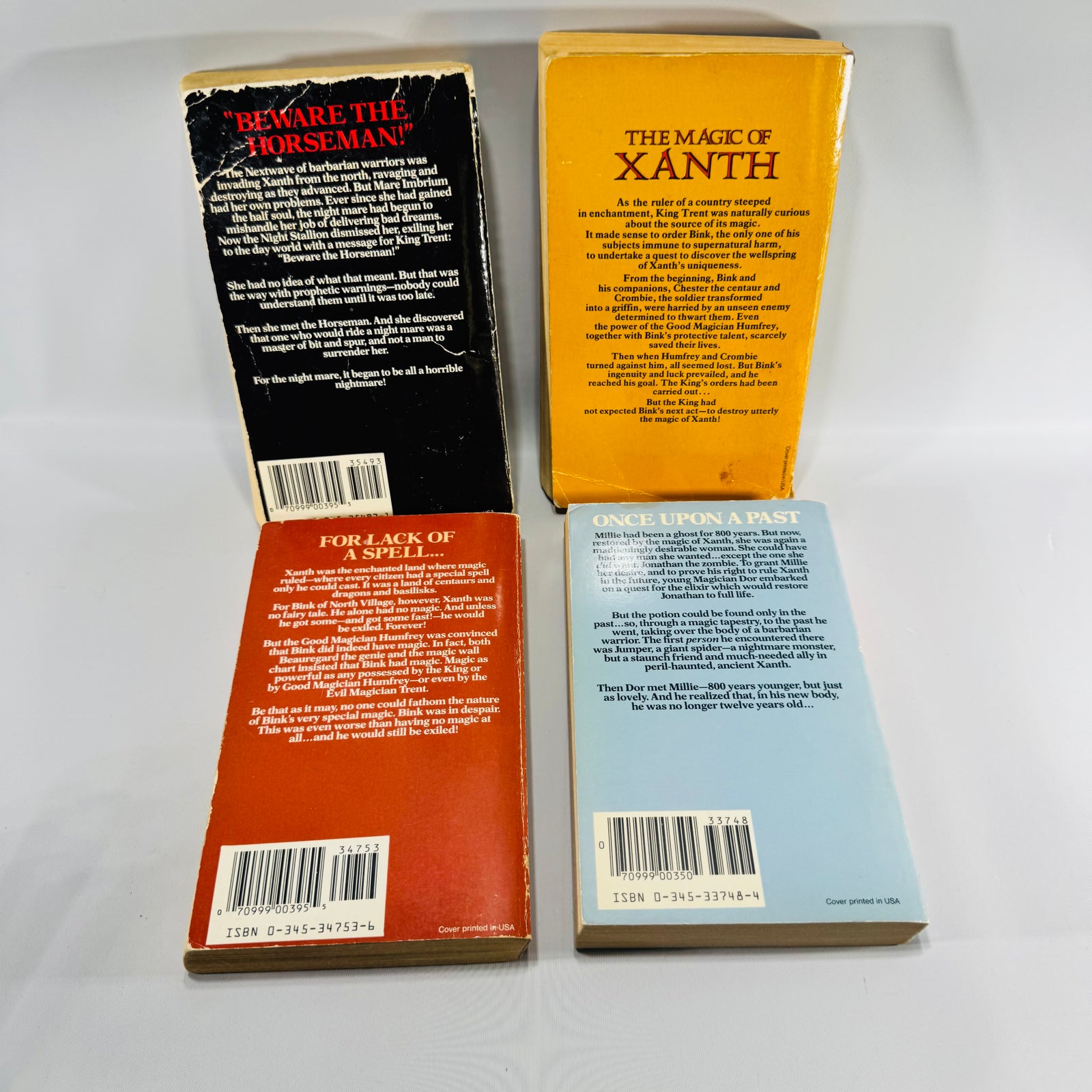 Piers Anthony Xanth Paperback Bundle of 4 A Spell for Chameleon Source of Magic Castle Roogna Night Mare