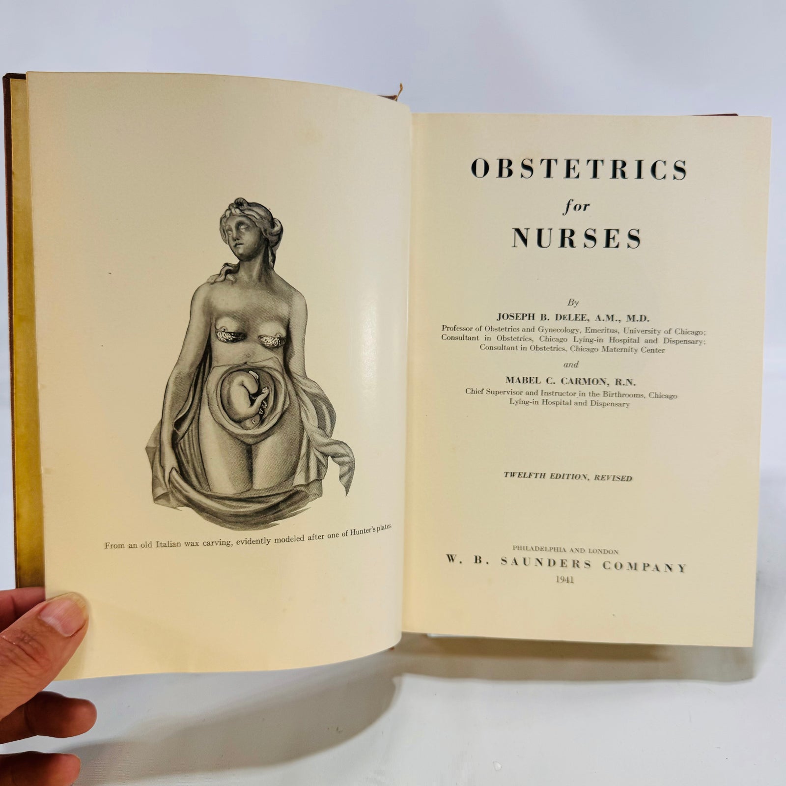 Obstetrics For Nurses by Joseph DeLee 1941 W.B. Saunders Hardcover