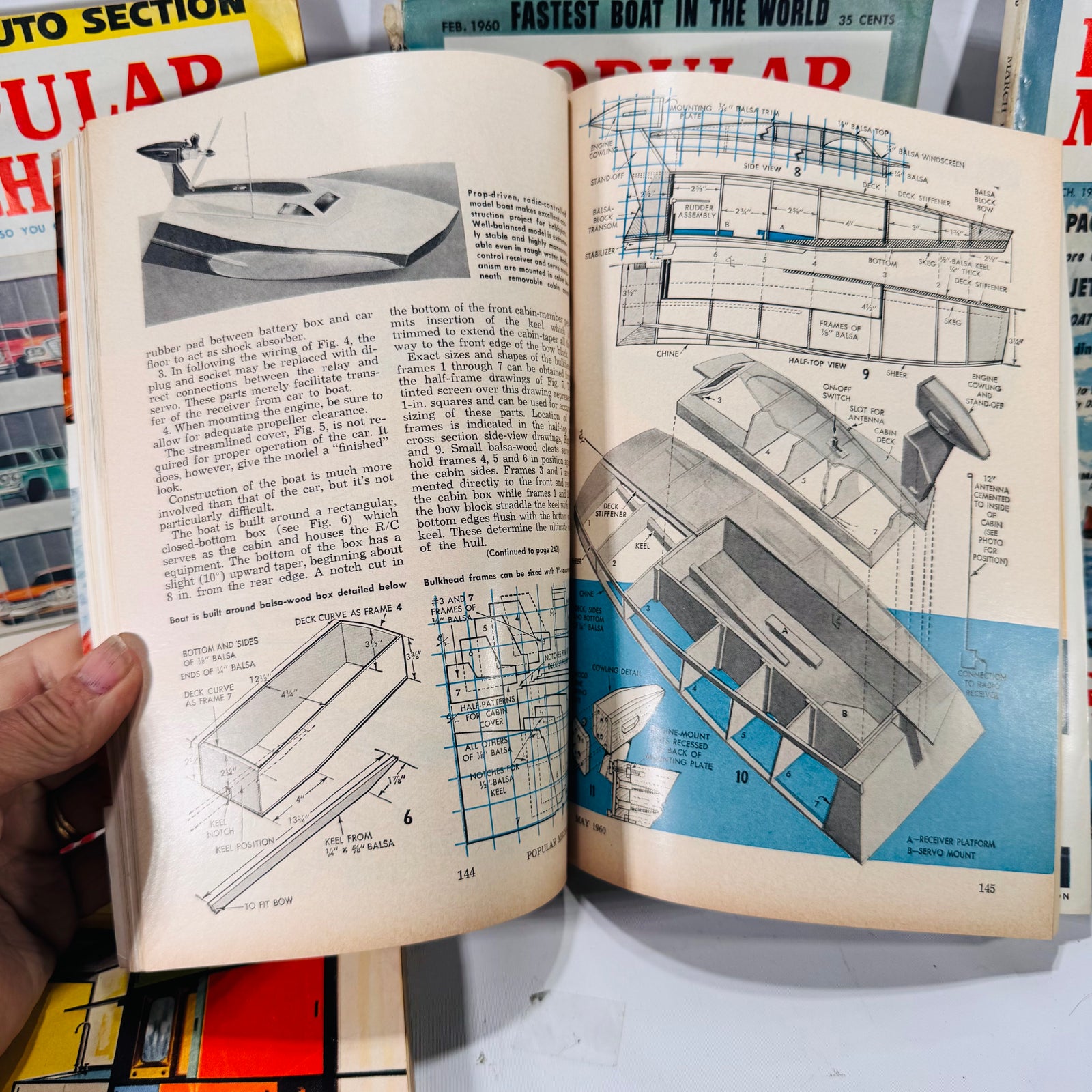 Lot of Six Popular Mechanics Magazines Jan–Jun 1960, Vintage DIY & Science Issues