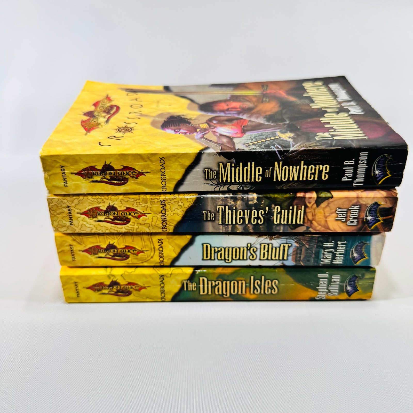Dragonlance Crossroads Book Lot of 4 Wizards of the Coast Fantasy Paperbacks 2000 to 2003