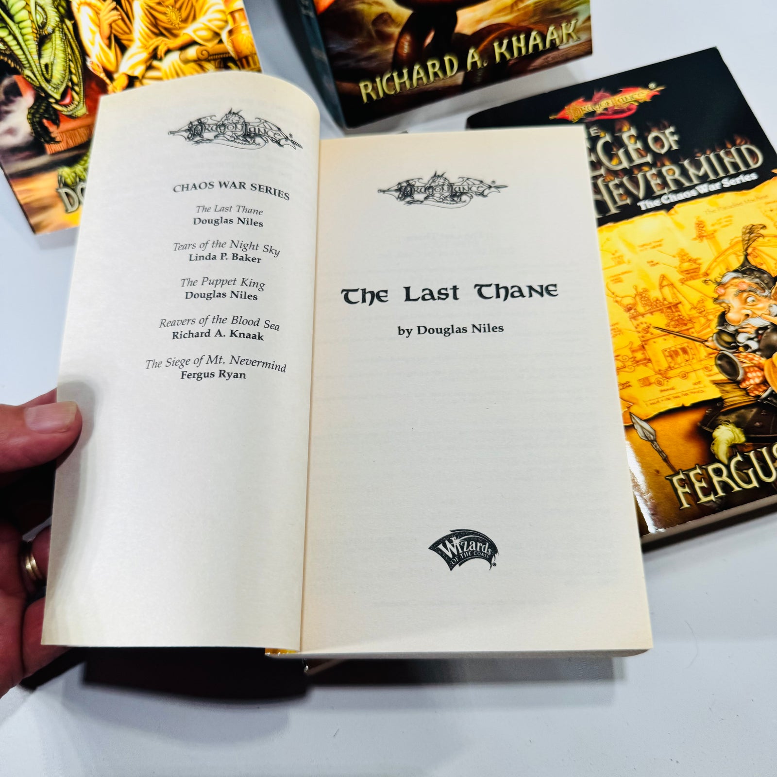 Dragonlance Chaos War Series Paperback Bundle of 5 Douglas Niles Richard A Knaak TSR Wizards of the Coast Fantasy Novels