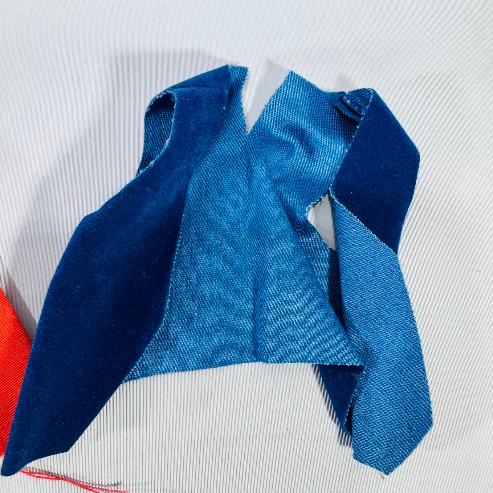 Vintage Mattel Ken Clothing & Accessory Bundle (9 Pieces) — Tagged Red Jacket, Green Pants, Blue Loafers + Guitar