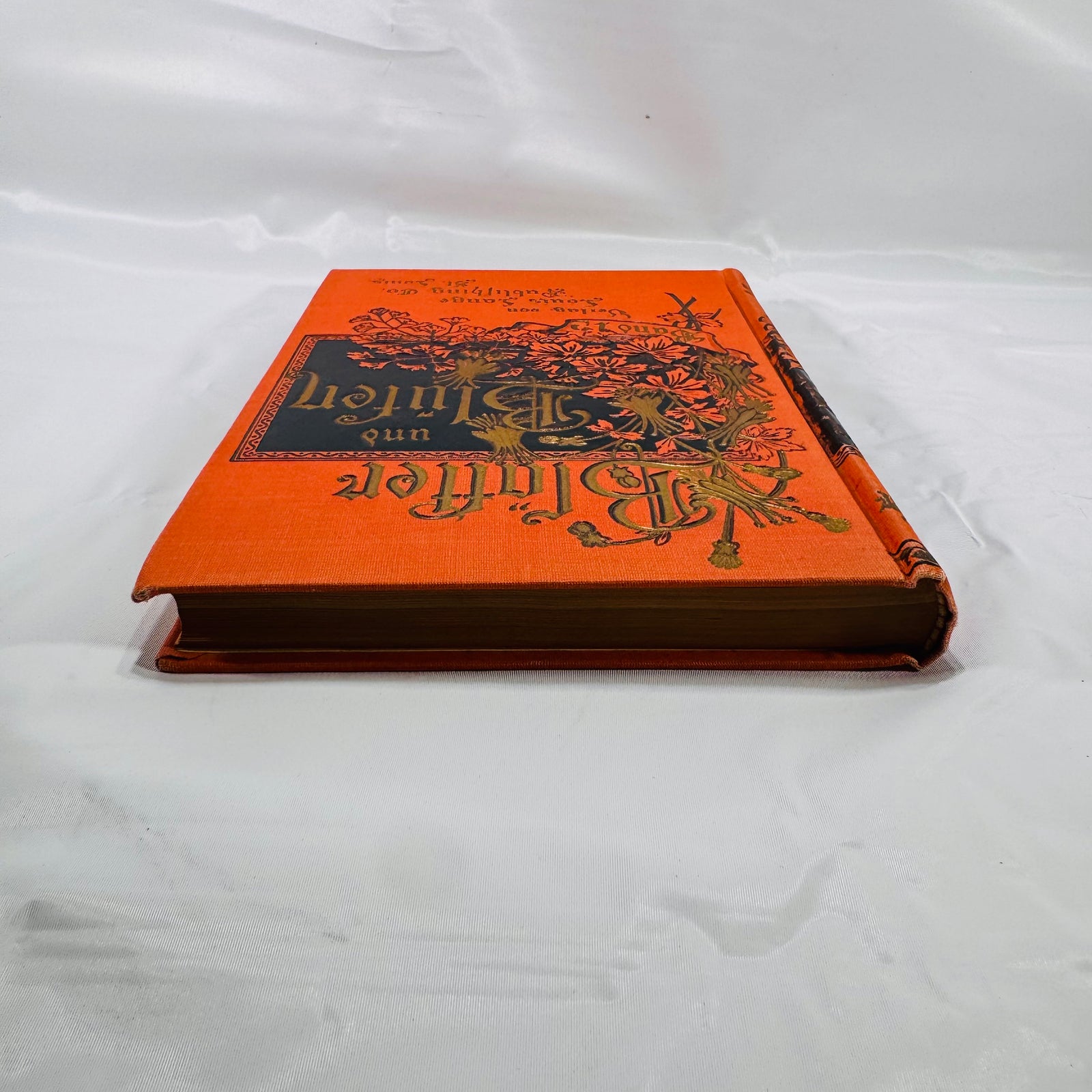 Blätter und Blüten German Book 1906 Louis Lange Publishing Co. Ornate Cover, Illustrated Poetry & Prose in Fraktur Script