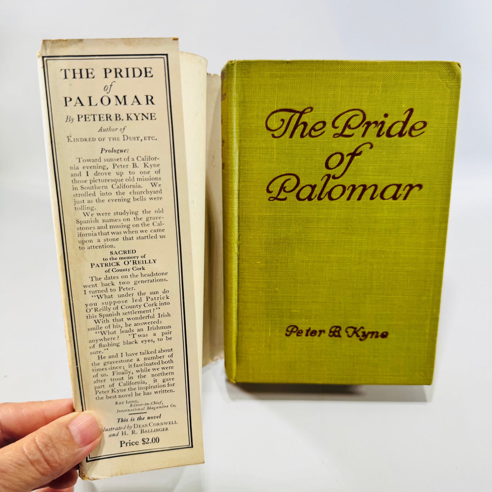 The Pride of Palomar Peter B. Kyne 1921 First Edition Cosmopolitan Hardcover Dean Cornwell Dust Jacket
