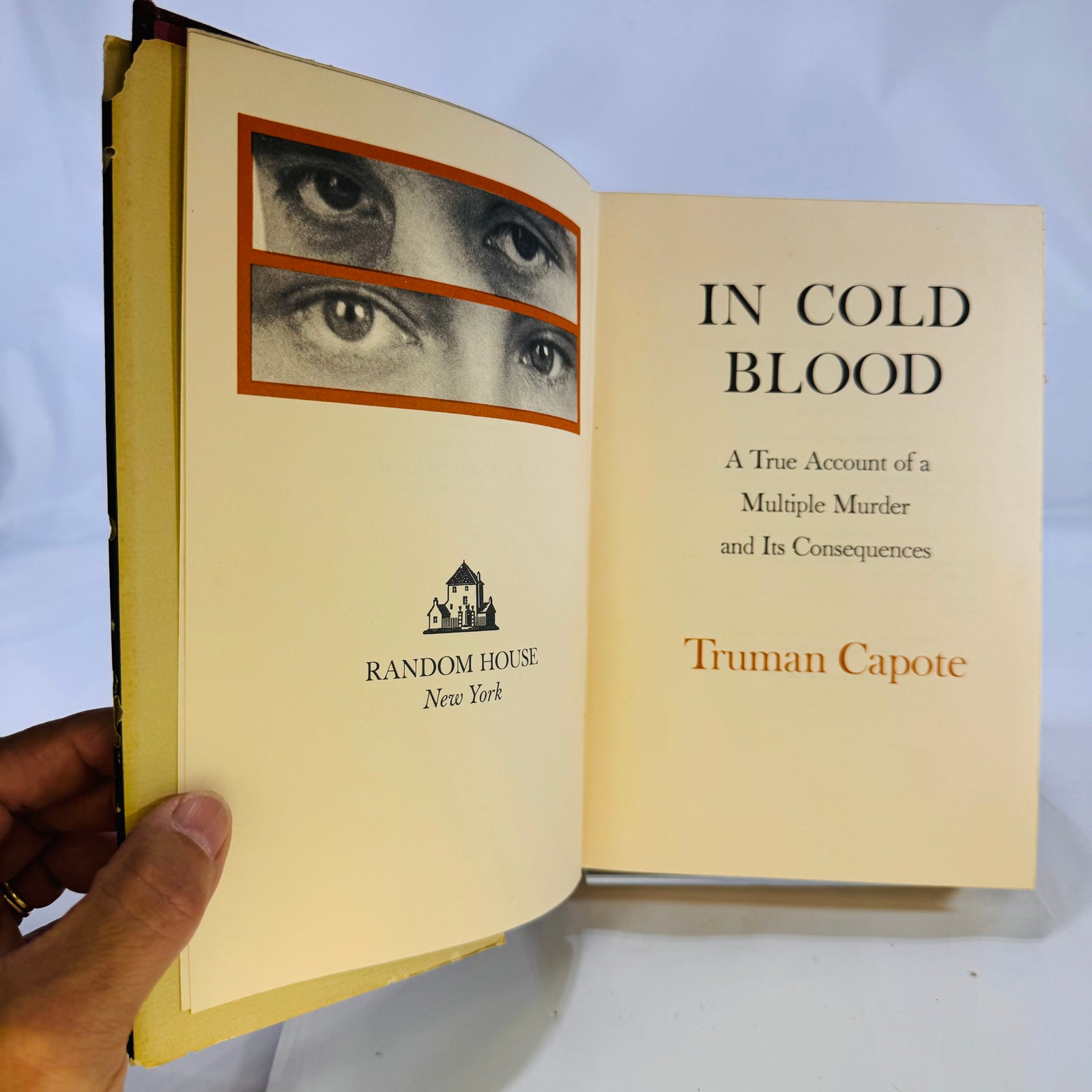 In Cold Blood by Truman Capote 1965, Random House, Hardcover with Dust Jacket