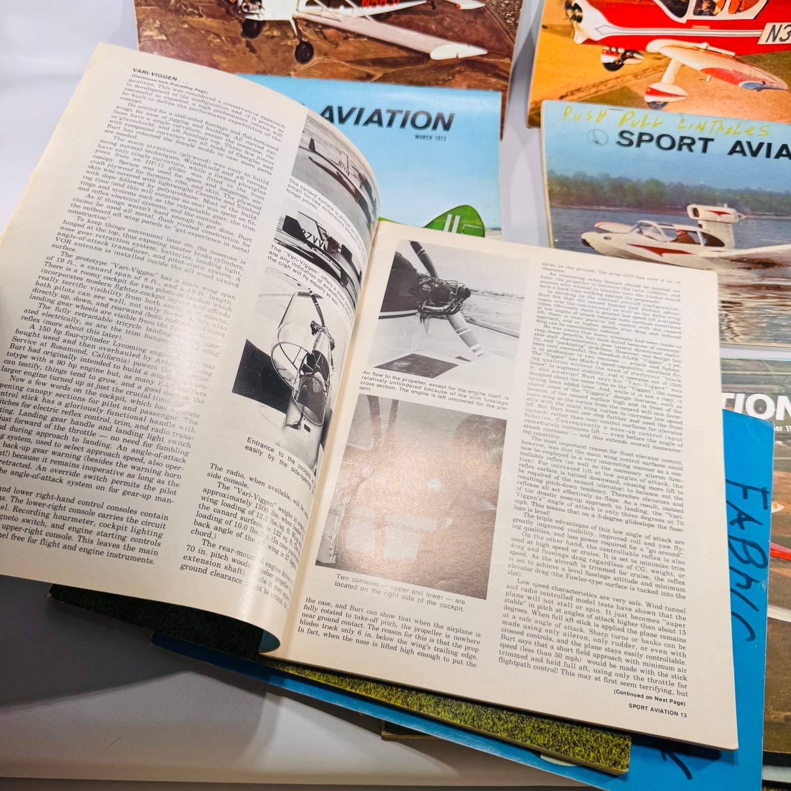 Full Year of Sport Aviation Magazines (1972) | Complete Vintage Set for Aviation Collectors