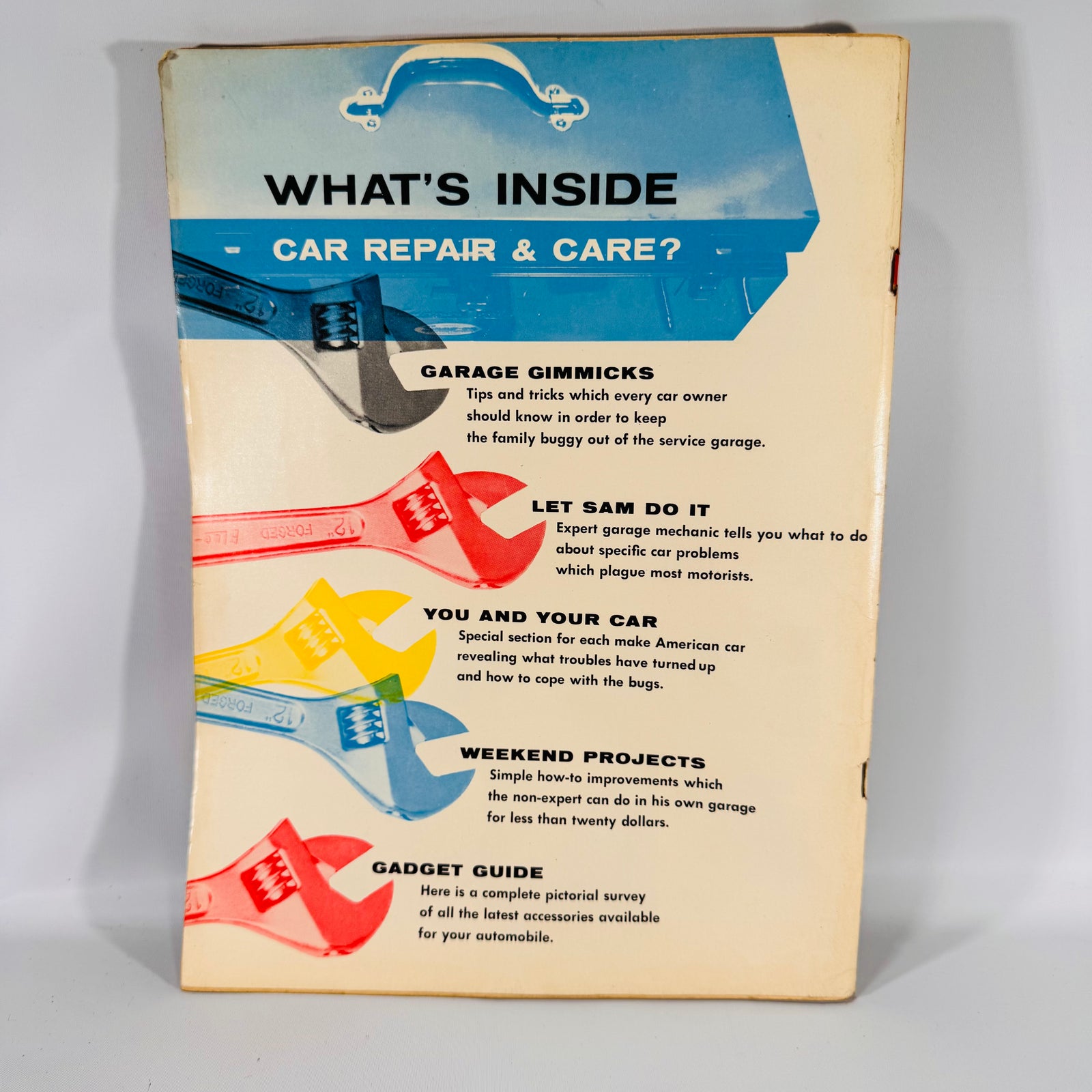 Car Repair and Care 1950s back cover, What's Inside