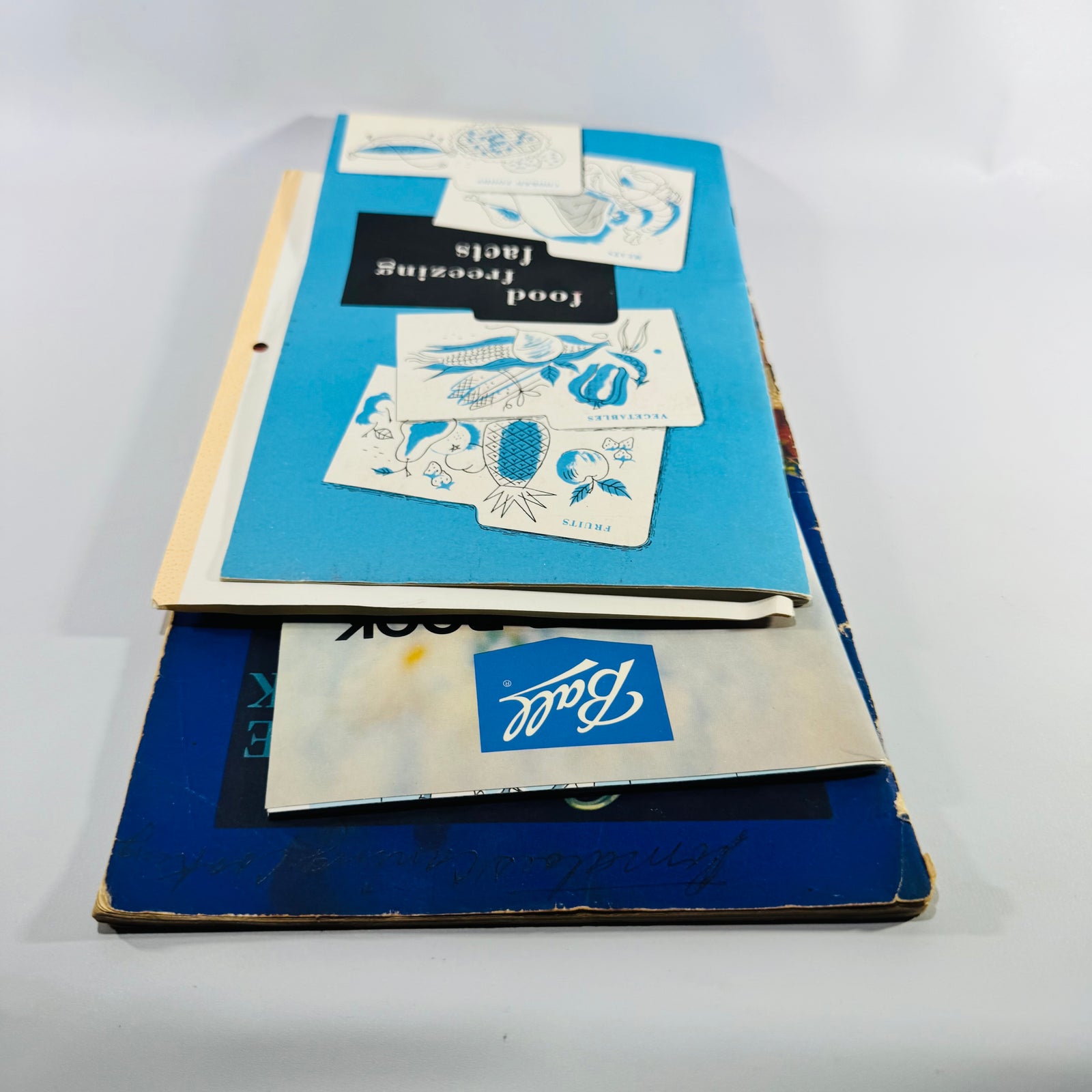 Ball Blue Book 1935 Canning Cookbook Lot with 1974 Ball Freezer Book and 1964 Food Freezing Facts