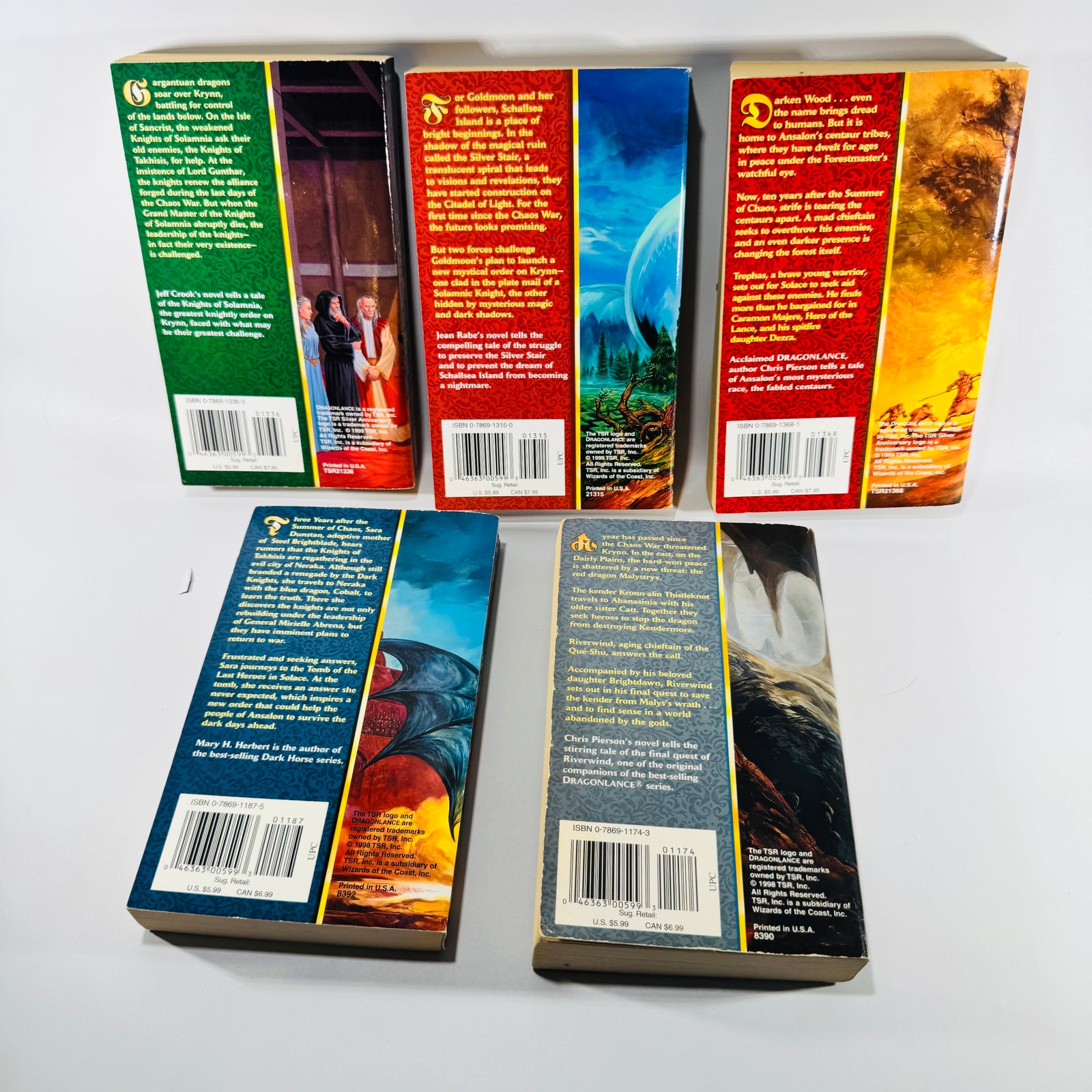 Dragonlance Bridges of Time Complete 5 Book Paperback Lot 1998 to 1999 TSR