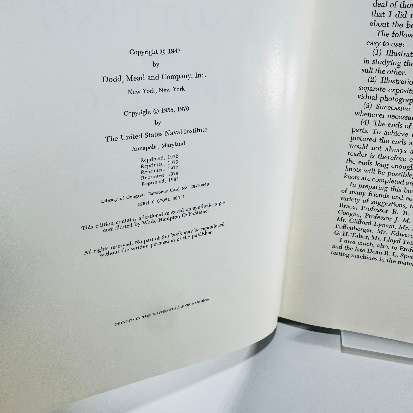The Art of Knotting and Splicing Cyrus Lawrence Day 1981 Third Edition Naval Institute Hardcover