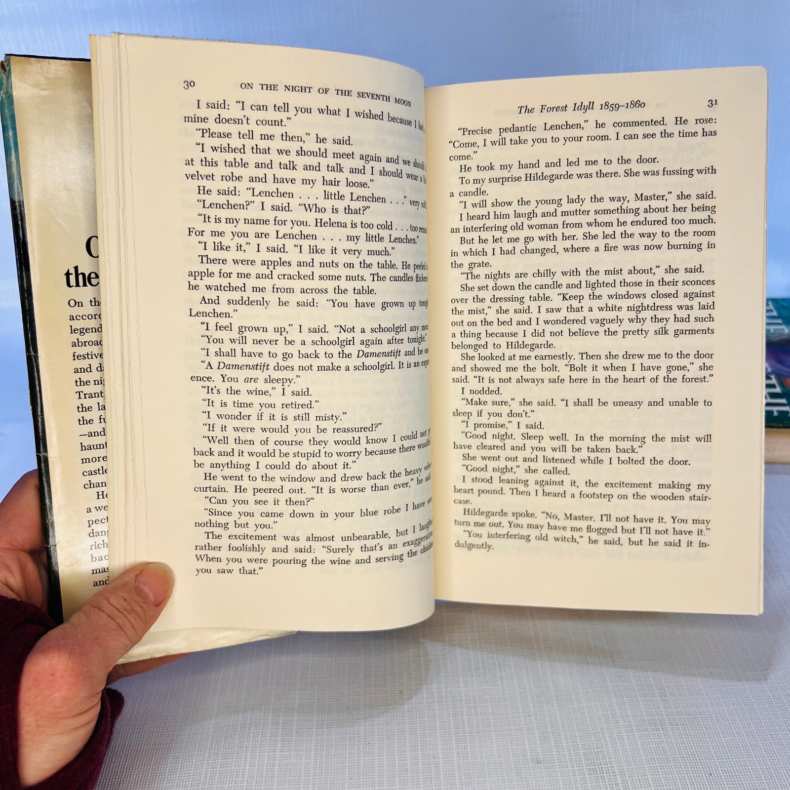 Two Victoria Holt Vintage Books: On The Night of the Seventh Moon 1972 The Time of the Hunters Moon 1983 Double Day & Co