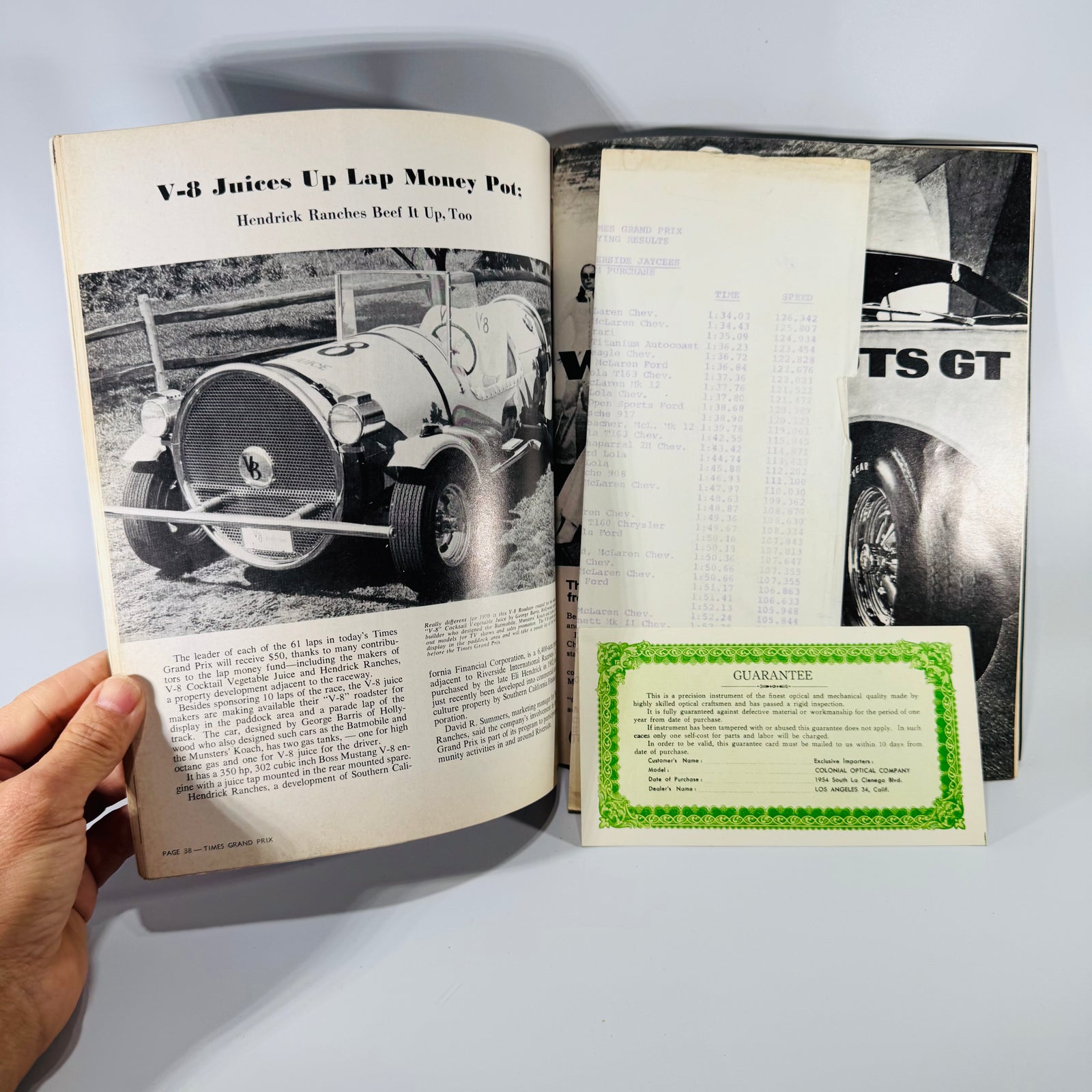 1969 Los Angeles Times Grand Prix Official Program (12th Annual) — Riverside International Raceway Oct 25–26 — 86 Pages w/ Qualifying Times & Final Results — Vintage Motorsport / Can-Am Era