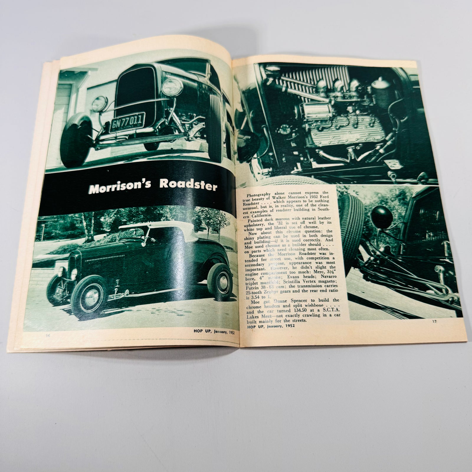 Hop Up January 1952, Morrison's Roadster photo feature pages