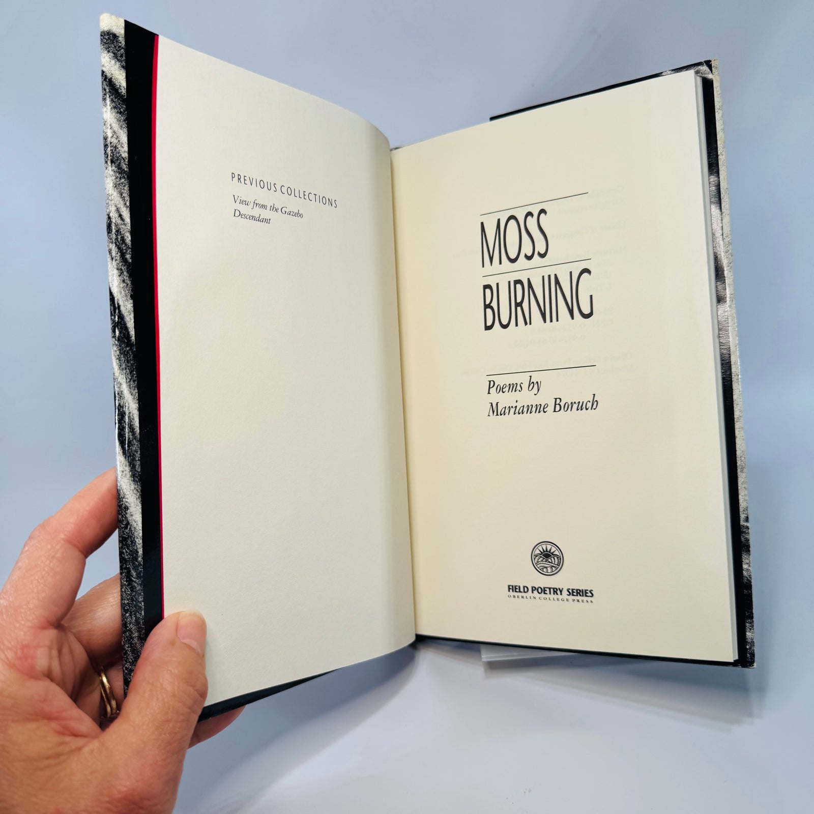 Vintage Poetry Hardcover — Moss Burning (1993) — Marianne Boruch | Oberlin College Press FIELD Poetry Series, Poetry