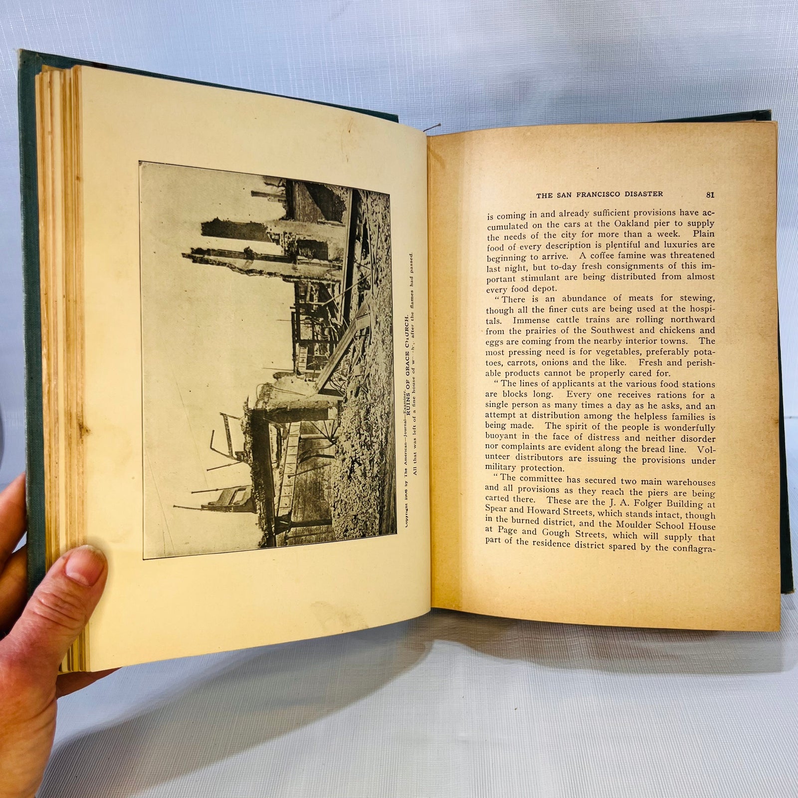 The History of the San Francisco Earthquake and Fire Horror the Complete Story by Charles Eugene Banks 1906