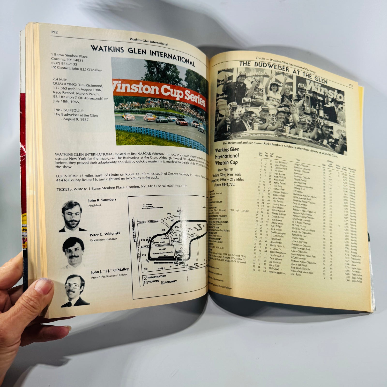 Vintage NASCAR 1987 Yearbook & Press Guide – Motorsports, Racing Reference