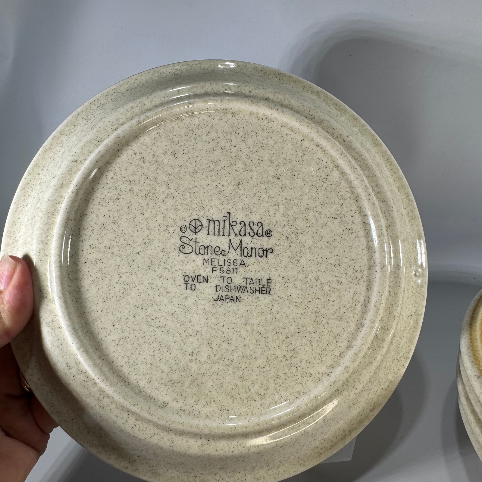 Mikasa Stone Manor Melissa F5811 Salad Plates Set of 5, Vintage Japan Stoneware Dessert Plates, Yellow Floral Discontinued