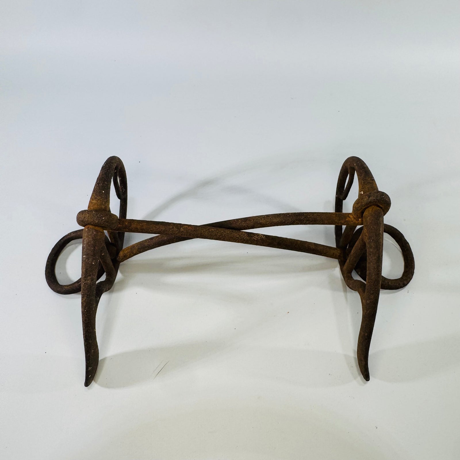 Vintage Iron Driving Horse Bit, 9 Inch Rusty Barn Find, Antique Carriage Bit, Primitive Farm Decor, Equestrian Wall Decor