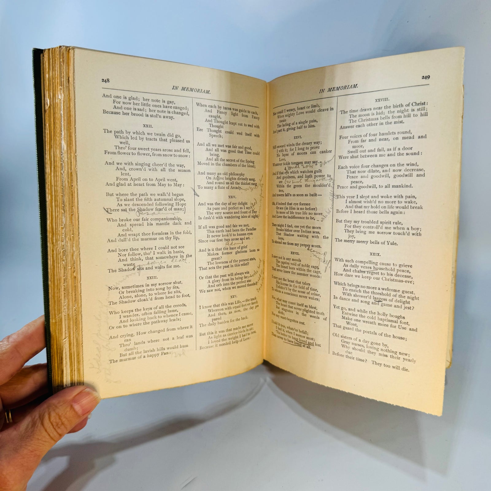 Vintage Poetry Classic — The Works of Tennyson with Memoir and Notes (1916) — Alfred, Lord Tennyson | Macmillan Green Cloth, Victorian Poetry