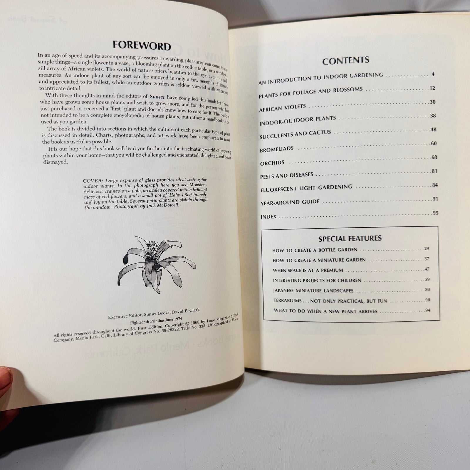 How to Grow House Plants (1974, 18th Printing) — Sunset Editorial Staff | Lane Books Softcover