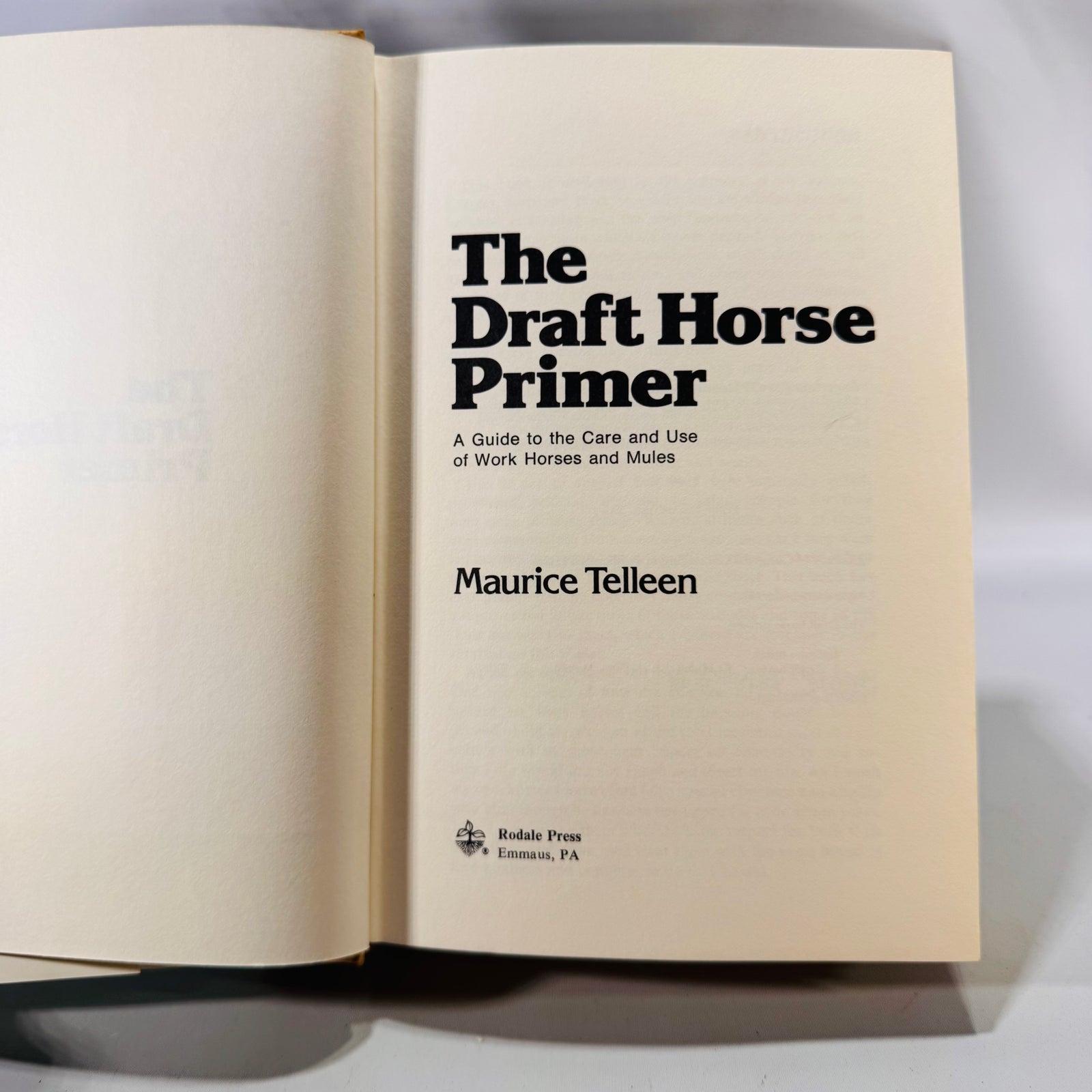 The Draft Horse Primer (1977) — Maurice Telleen | Illustrated, DJ