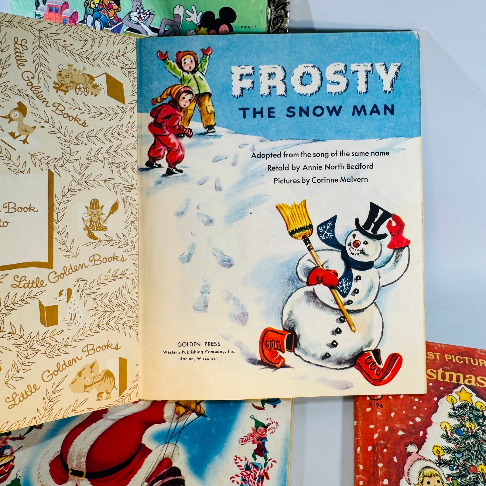 Vintage Christmas Children’s Book Bundle — Jingle Bells, Frosty the Snow Man, Santa’s Toy Shop & My First Picture Book of Christmas Carols — Little Golden Books + Rand McNally | Holiday Picture Books, Children’s Christmas Picture Books / Holiday Stories