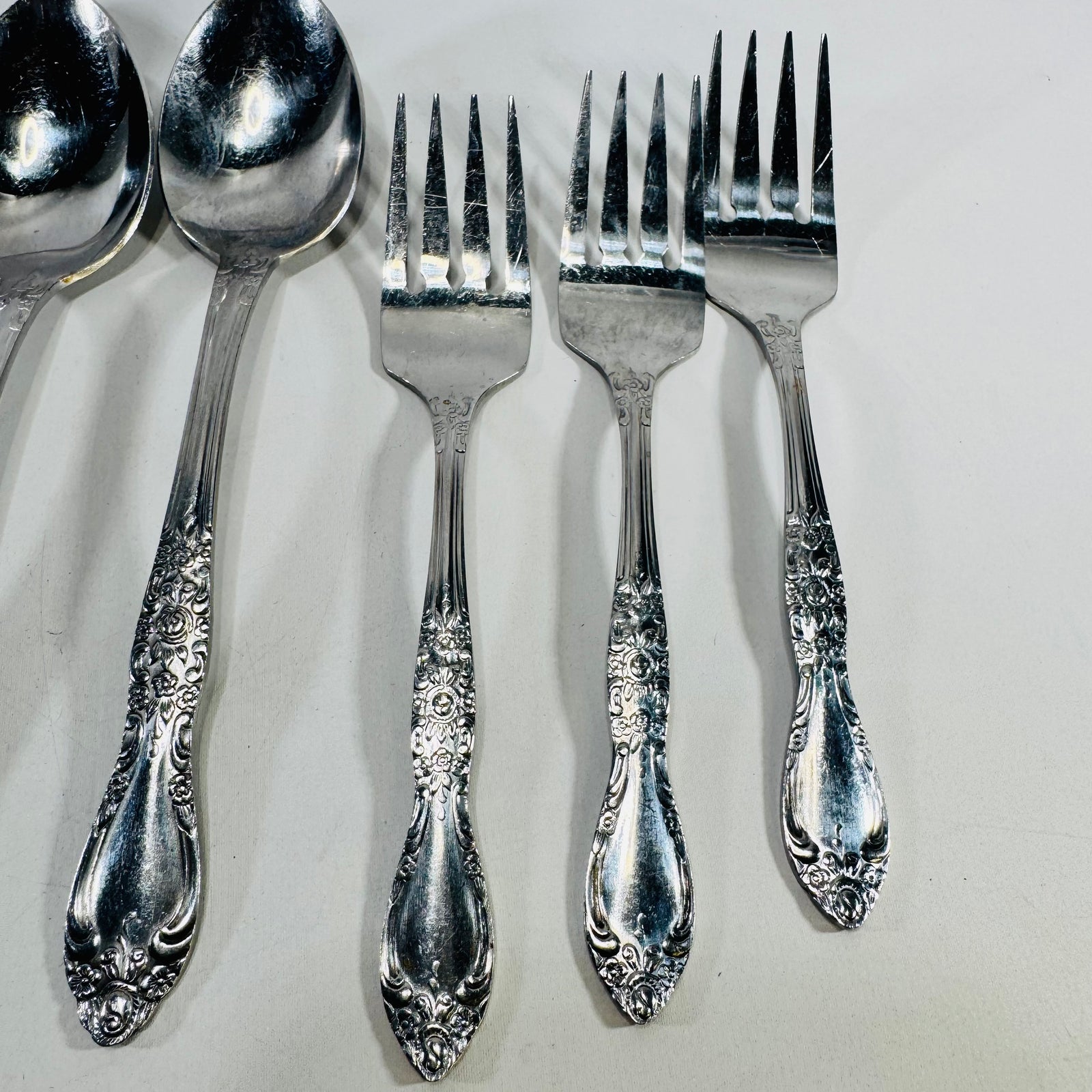 Northland Carolina Stainless Flatware Lot of 8 Spoons Forks Korea