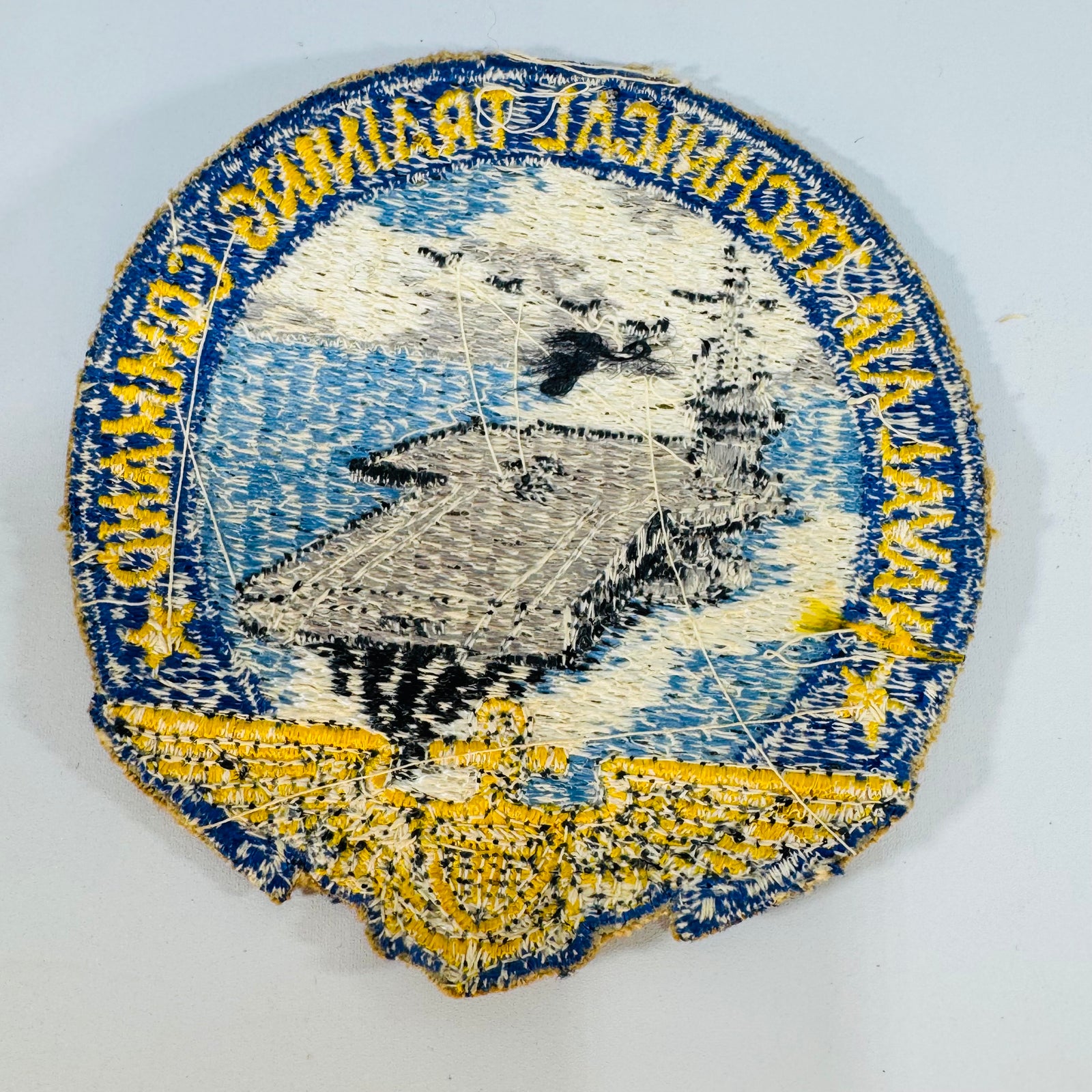 Vintage Naval Air Technical Training Command Patch NATTC Embroidered Navy Patch Vietnam Era Aviation Insignia 4 Inch Round