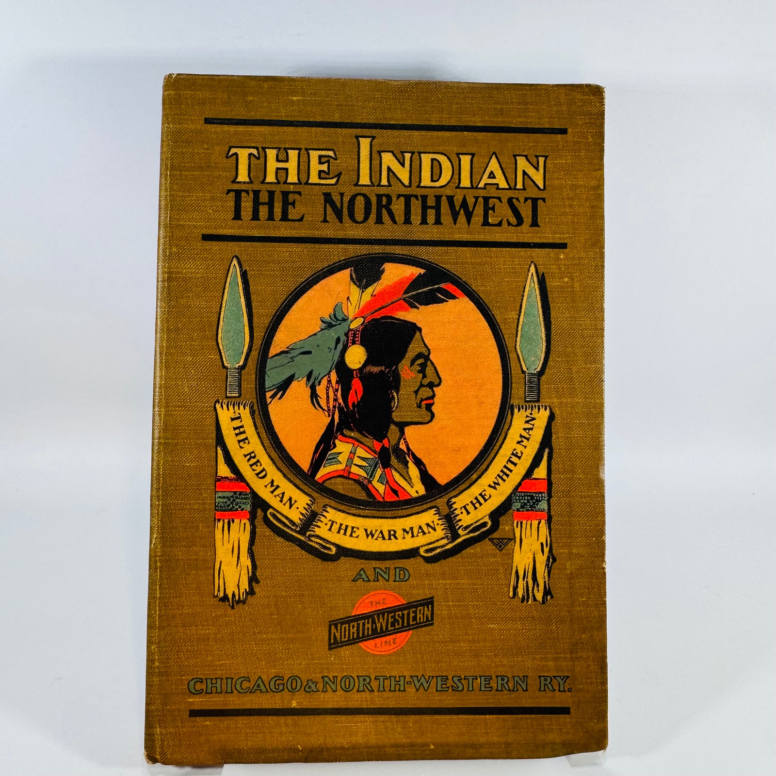 Vintage Railroad Americana Native American History — The Indian and the Northwest (1901) — Chicago & North-Western Railway Co. | Fold-Out Map, Railroad Americana / Native American History