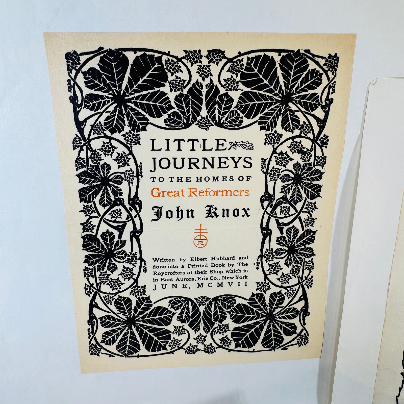 1907 Roycroft Arts & Crafts + Tiffany Ephemera Lot — Roycroft Shop Booklets, The Philistine & Decorative Prints (1906–1907) — Elbert Hubbard | Arts and Crafts Paper Lot, Arts & Crafts Ephemera