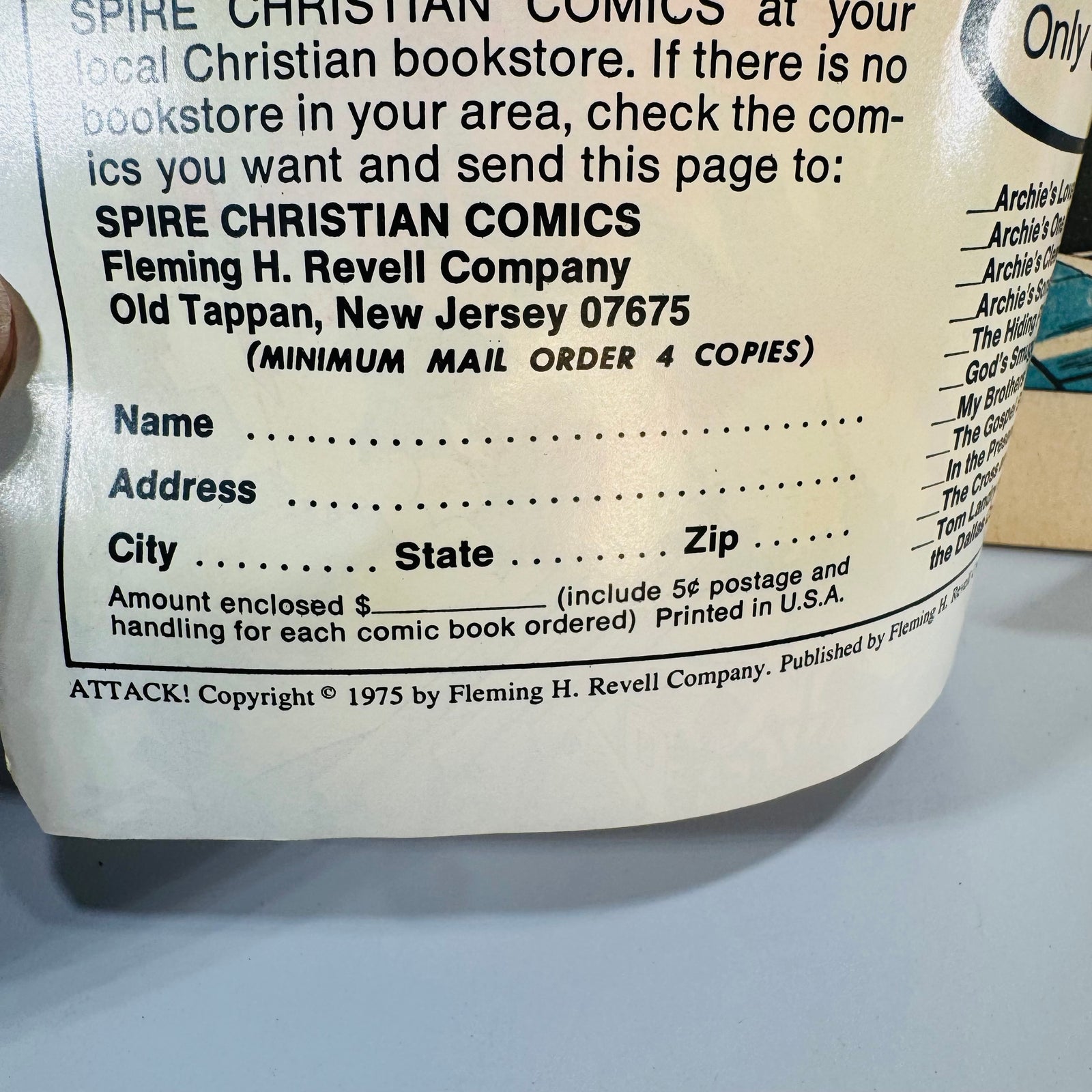 Vintage War Biography Religious Comic — Attack! (1975) — Mitsuo Fuchida, Elizabeth Sherrill & Al Hartley | Pearl Harbor Story, Spire Christian Comics