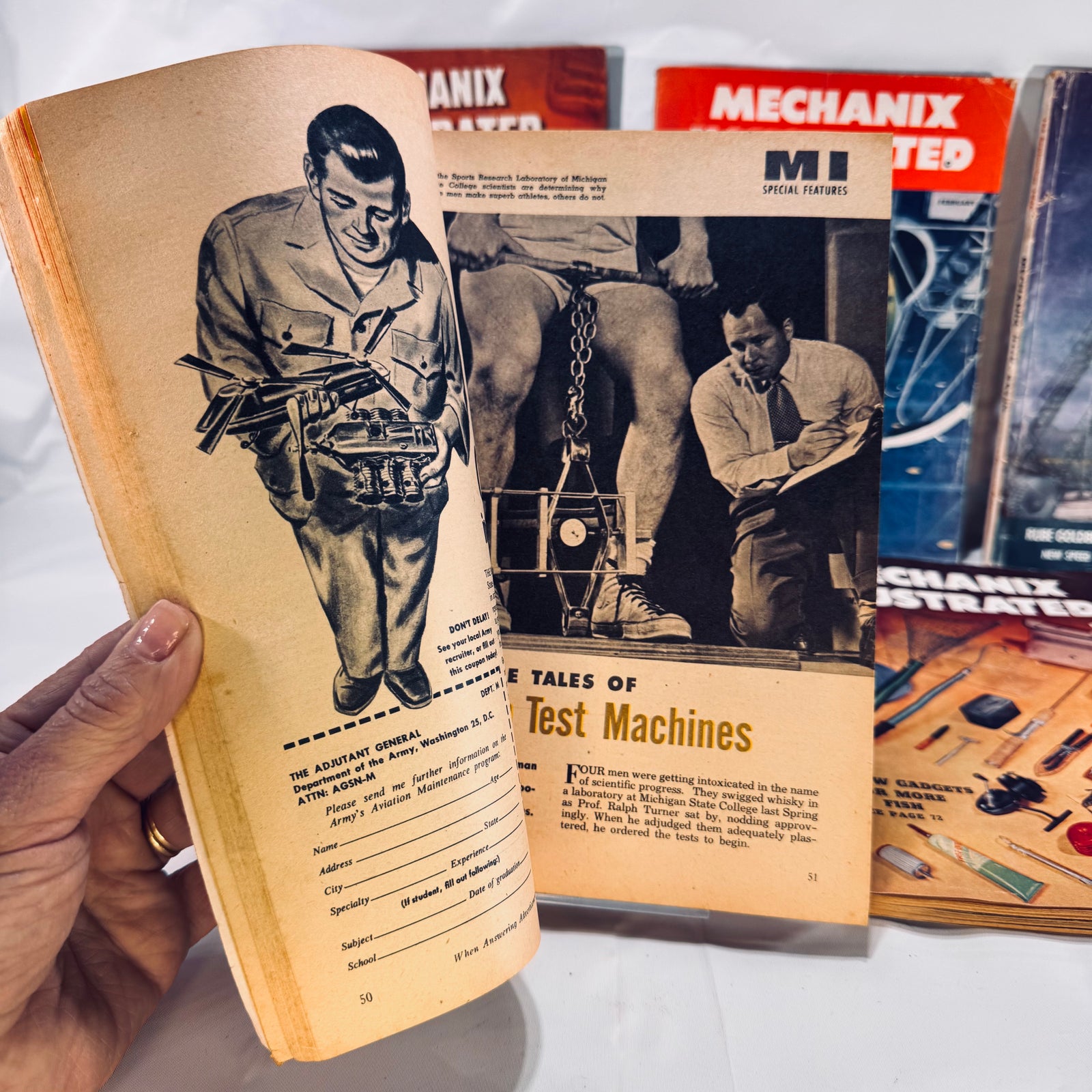 Set of 5 Vintage Mechanix Illustrated Magazines (1946–1953) by Fawcett Publications