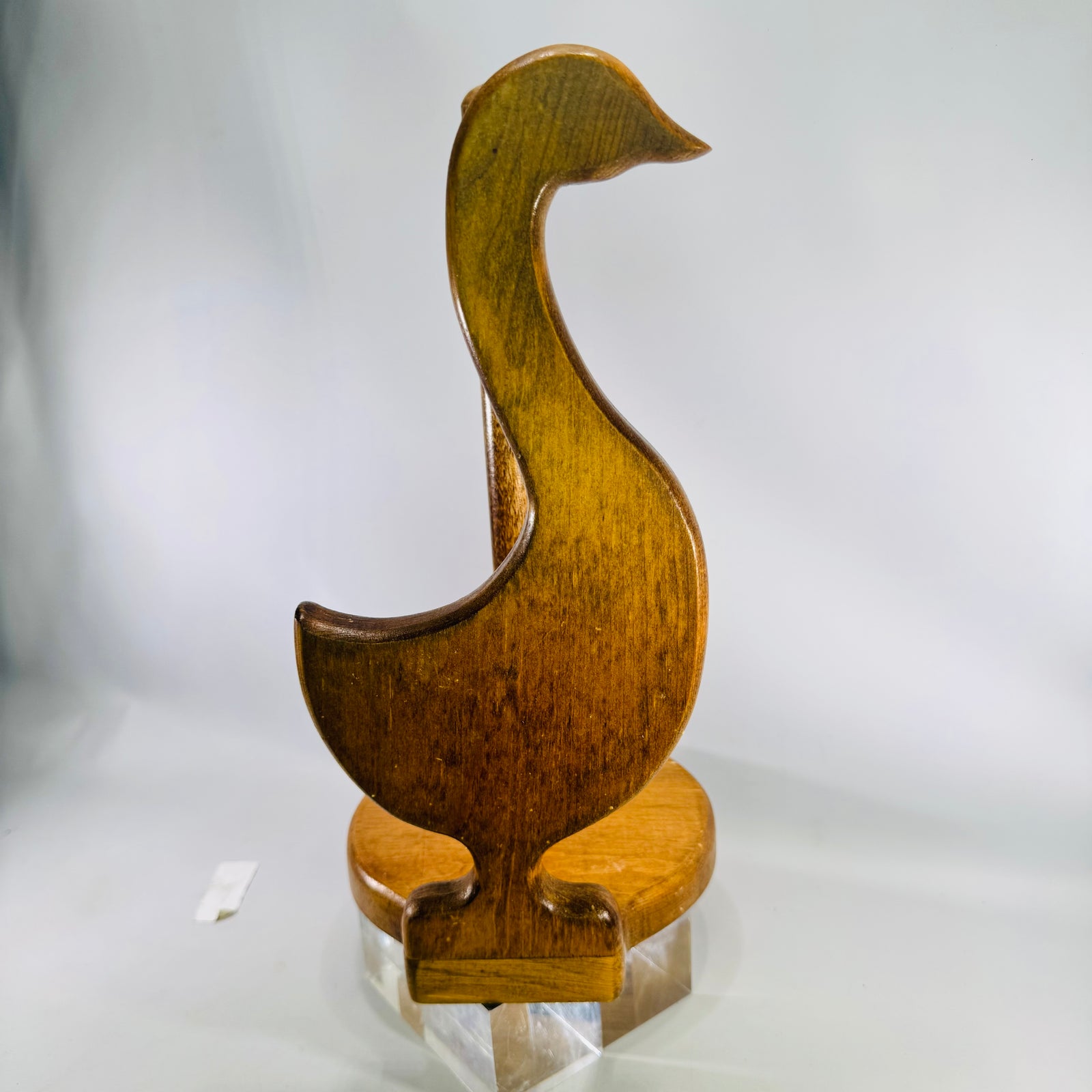 Wooden Goose Paper Towel Holder Rustic Cottage Kitchen Decor