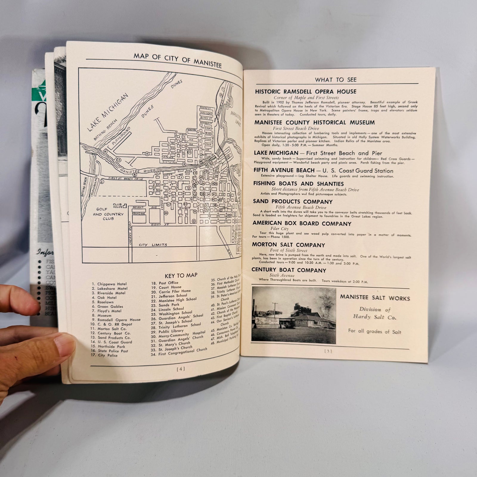 ManistMee County, Michigan Vacation Guides Set (1946 ) — Examiner Printing Co. / Manistee Board of Commerce | Maps & Ads Regional Travel History Ephemera