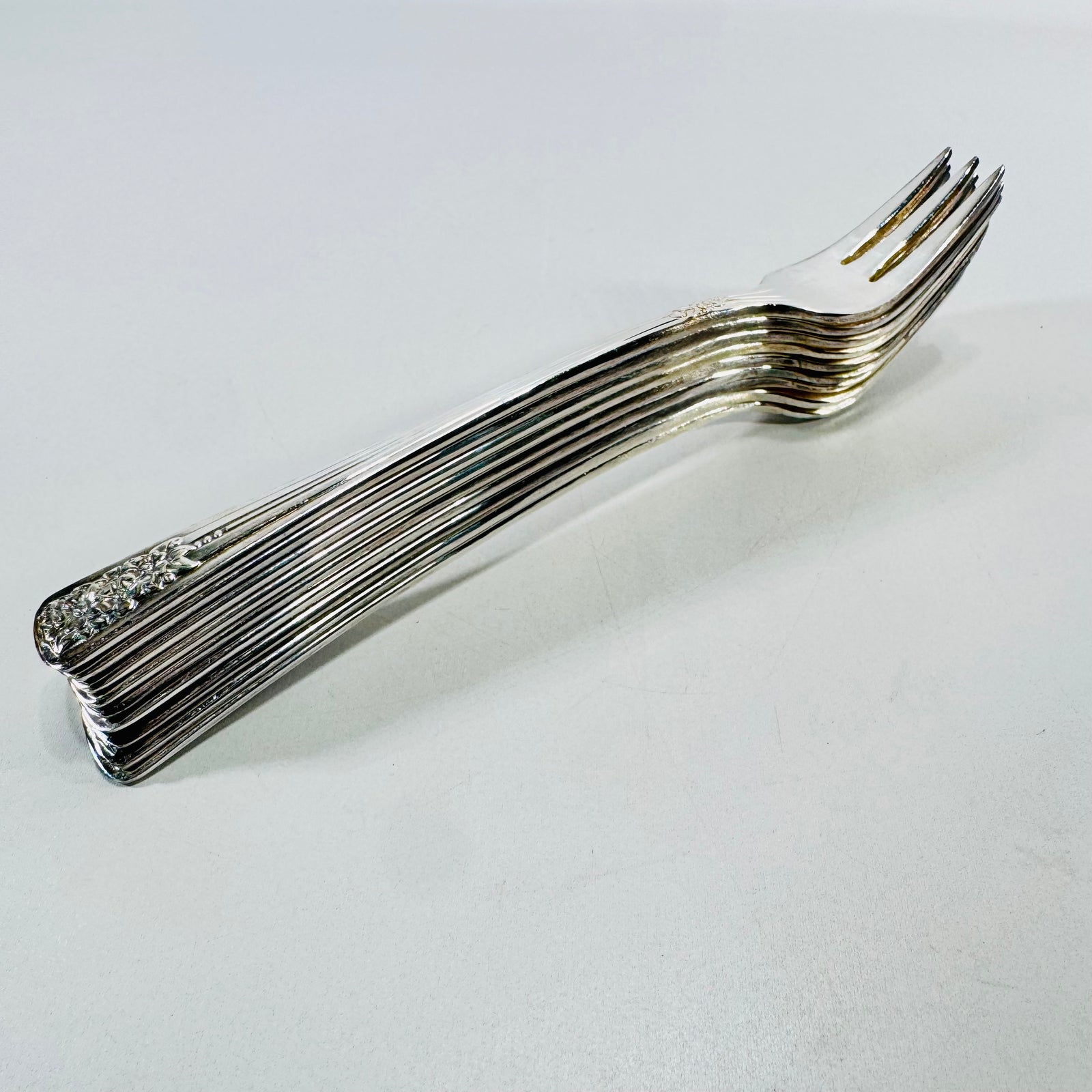 International Silver Silver Belle Cold Meat Forks Set of 9